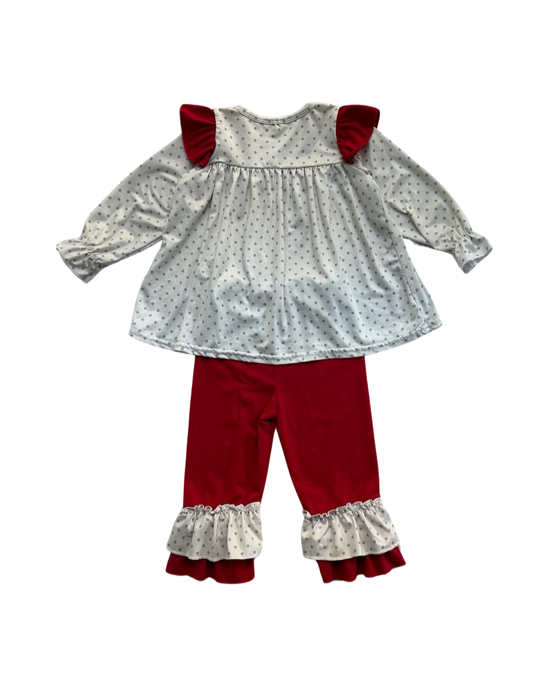 12M-18M Baby Girl Boutique Santa's Milk and Cookies 2pc Set