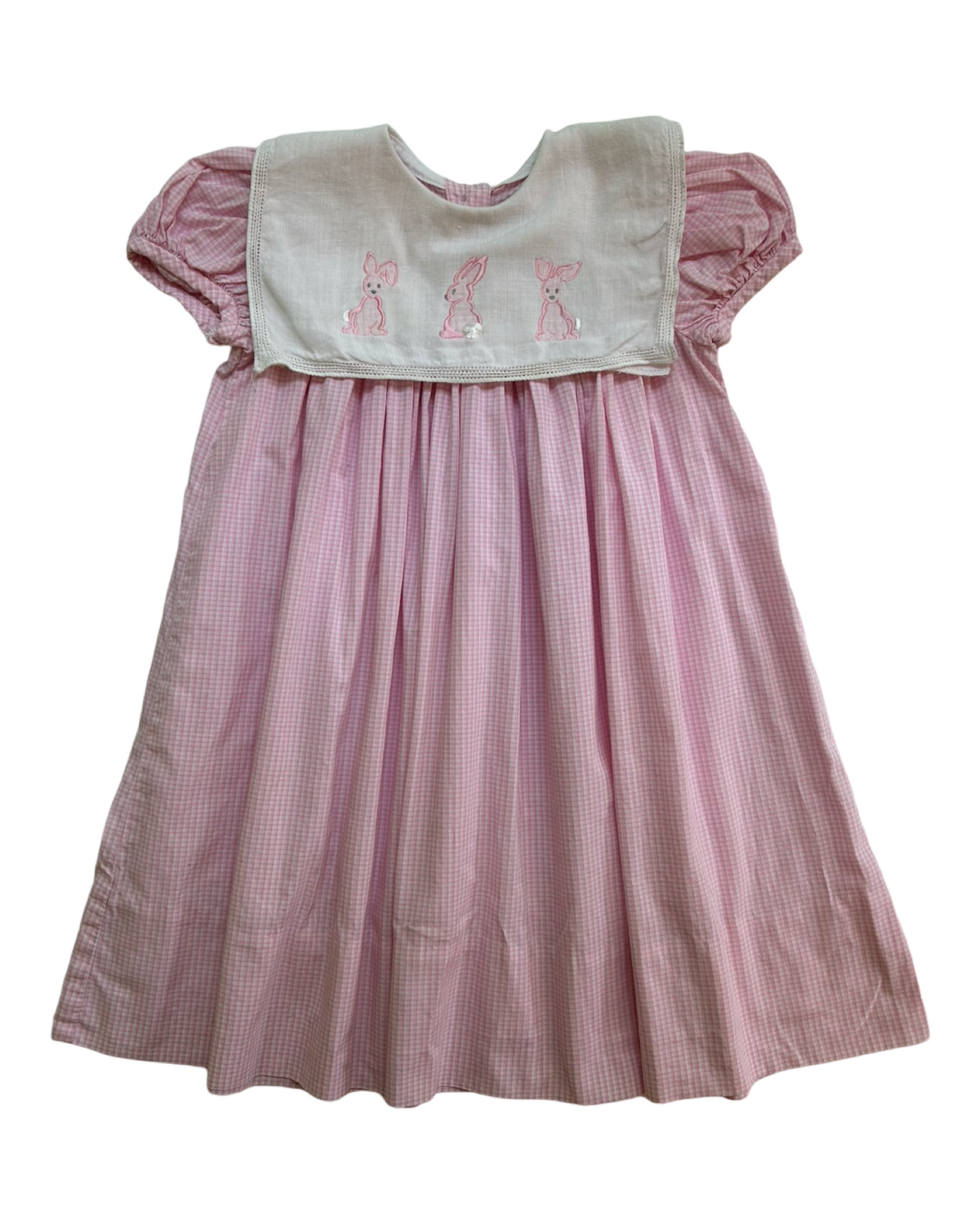 2T Toddler Girl Pink Gingham Judy Lynn Easter Bunny Dress