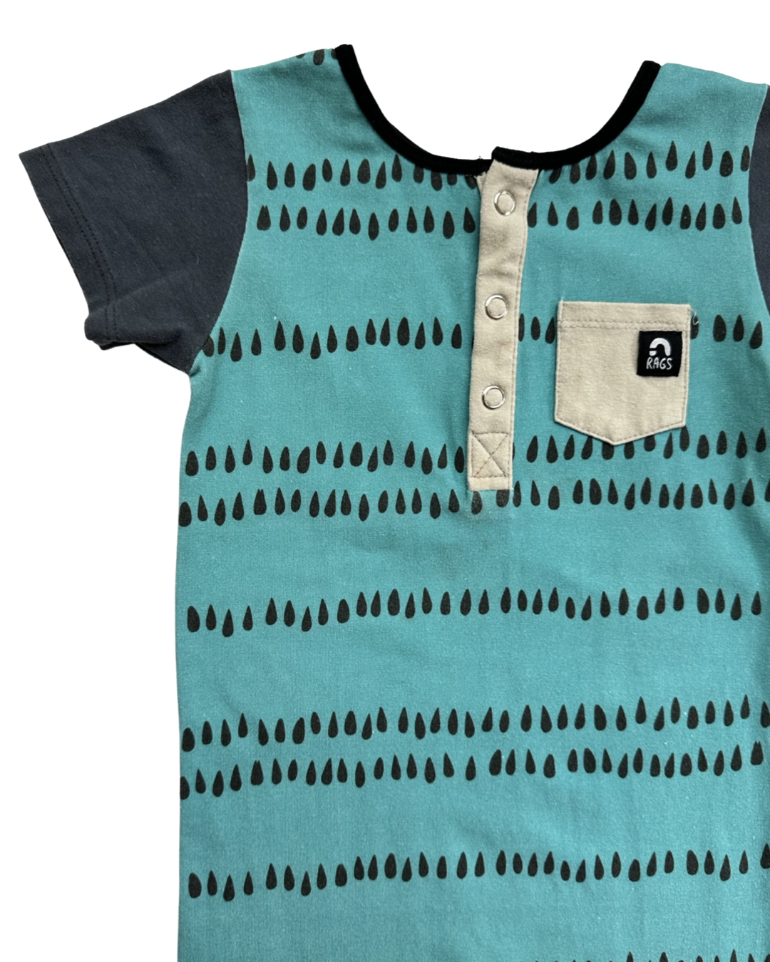 18-24M Baby Boy / Girl RAGS to Raches Green Watermelon Romper