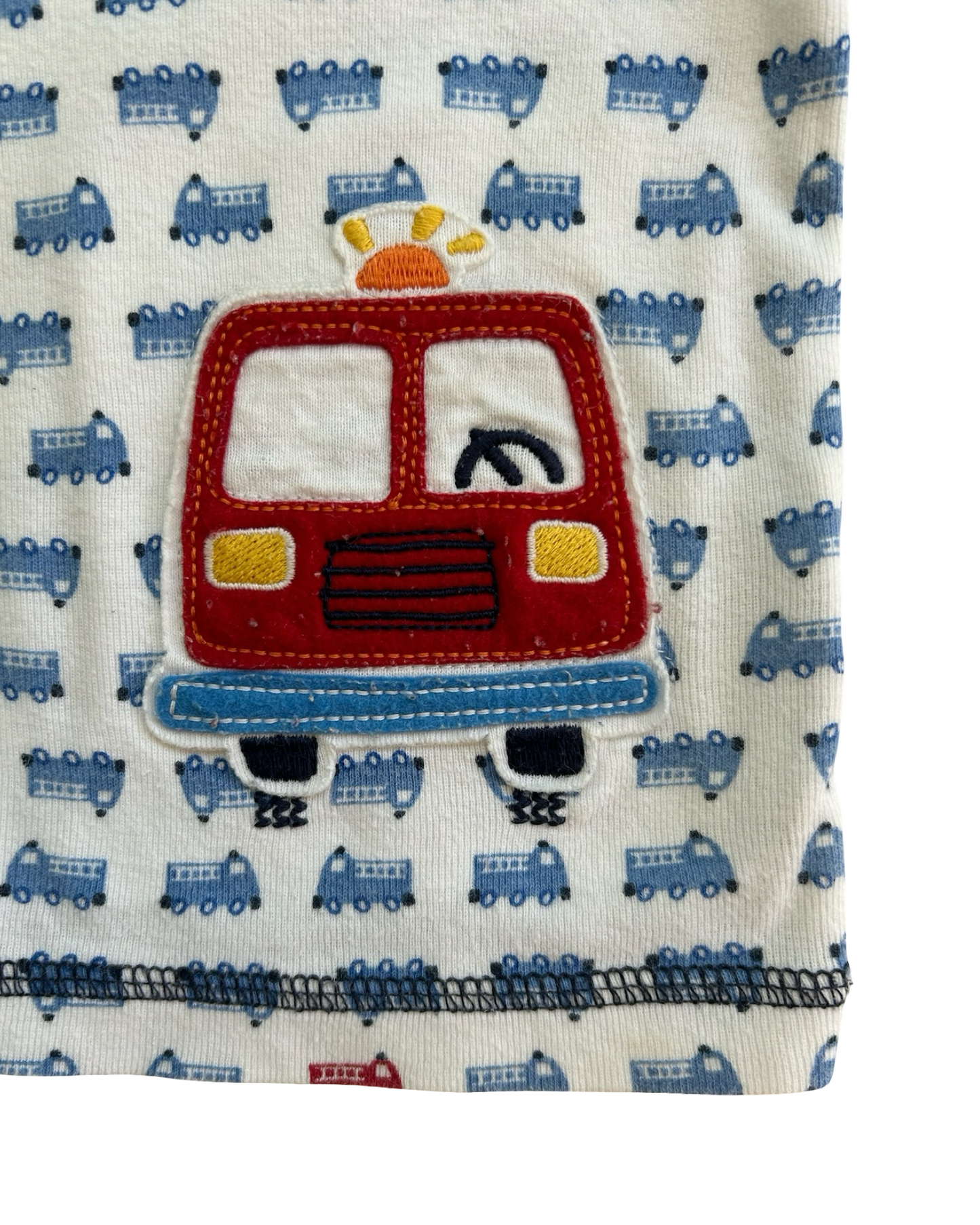 18M Baby Boys Carter’s 100% Cotton Appliqué Fire Truck 🚒 Pajama 2 Piece Set.