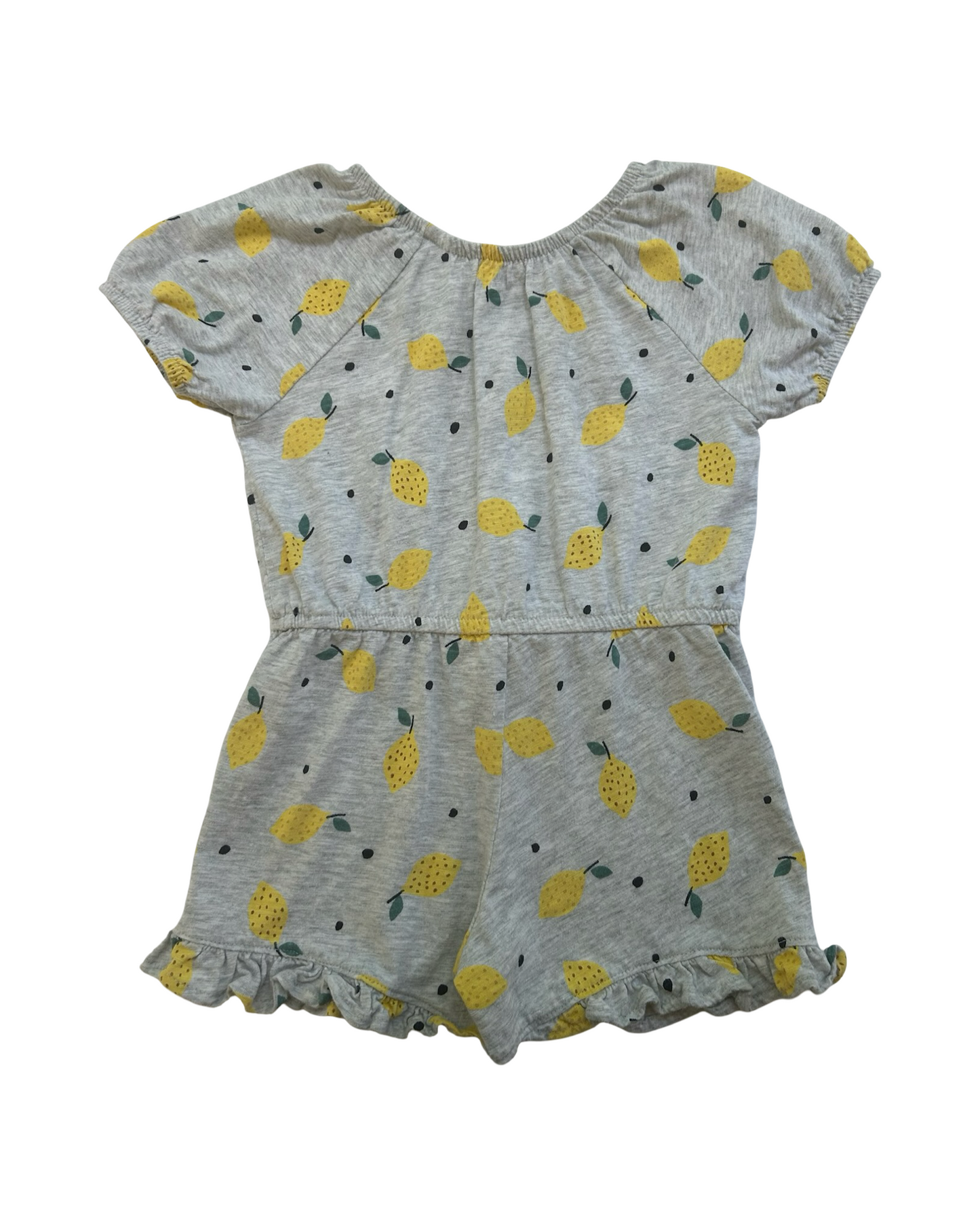 4T  Toddlers Girls Old Navy Lemon 🍋 Printed Ruffle Romper.