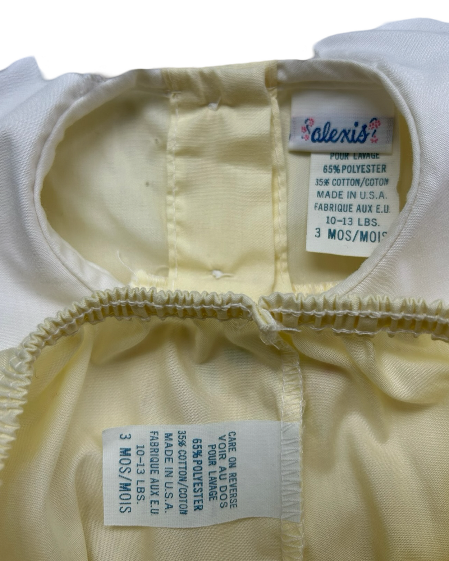 3M Baby Girls Vintage Alexis Ruffles And Lace Diaper Cover / Dress Two Pieces Set.