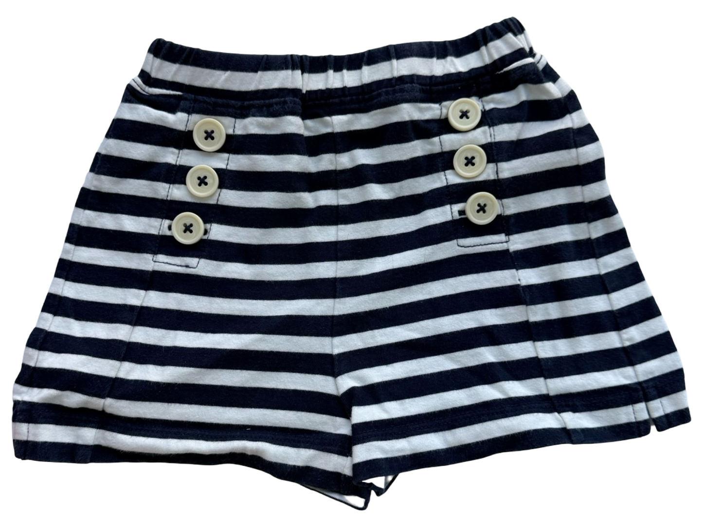 3T Toddler Girl Crewcuts Navy / White Striped Nautical Shorts