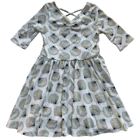 3T Toddler Girl Dot Dot Smile Seashell Twirl Dress