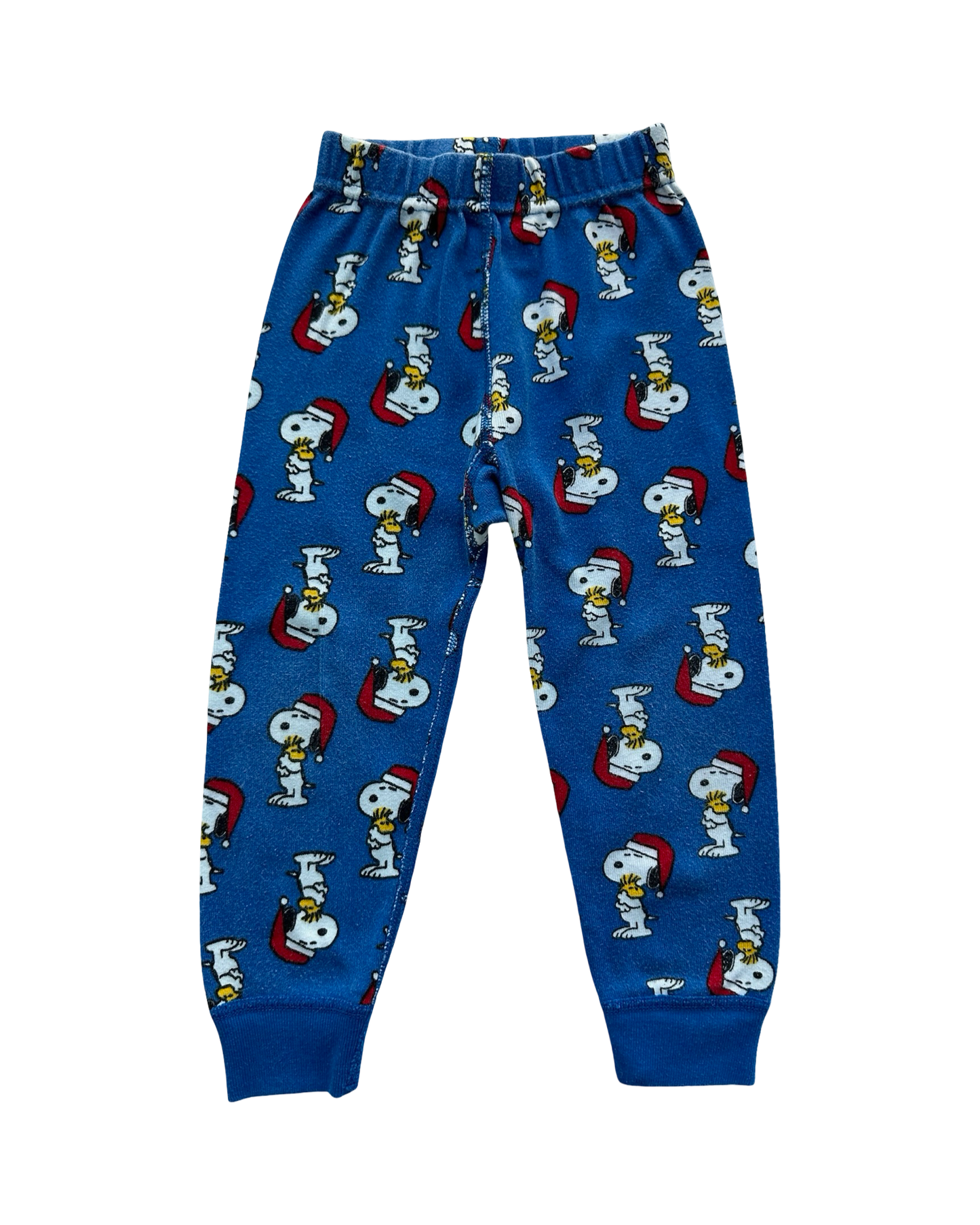2T Toddler Boys Hanna Andersson Peanuts Snoopy Santa Hat Christmas Jammies, Pjs 2 Pieces Set.