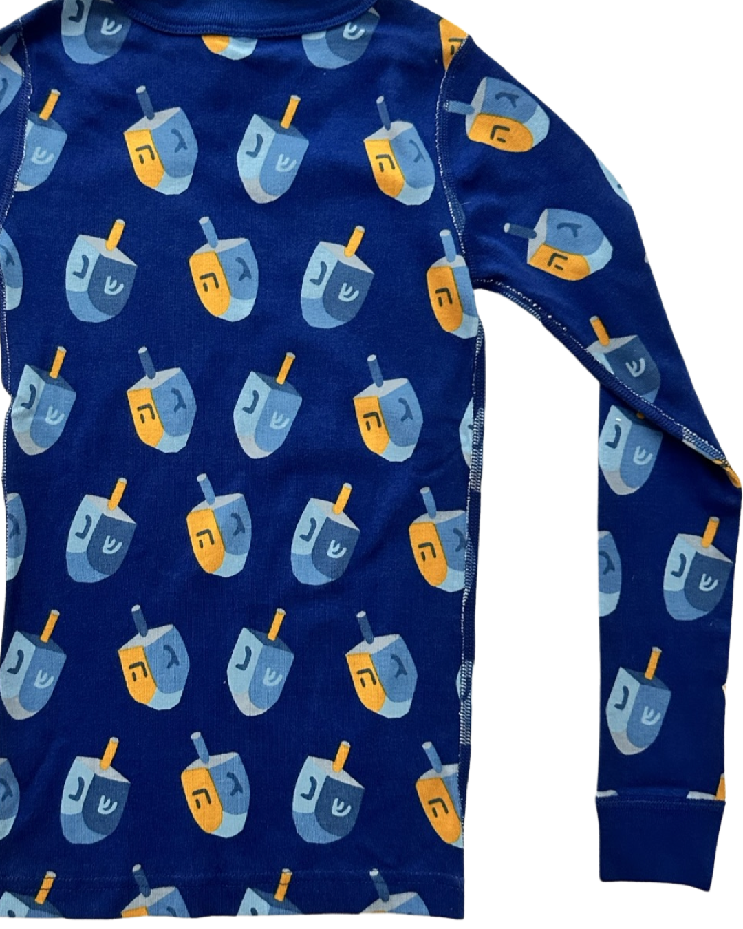 Boys / Girls Size 8Y Youth Hanna Andersson Blue Hanukah Dreidel PJs