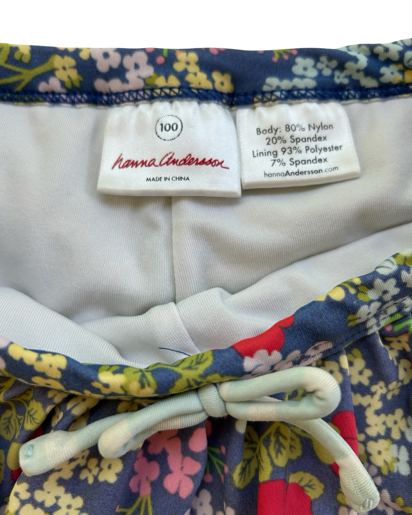 (100-cm) 4 Toddlers Girls Hanna Andersson Floral Drawcord Skort