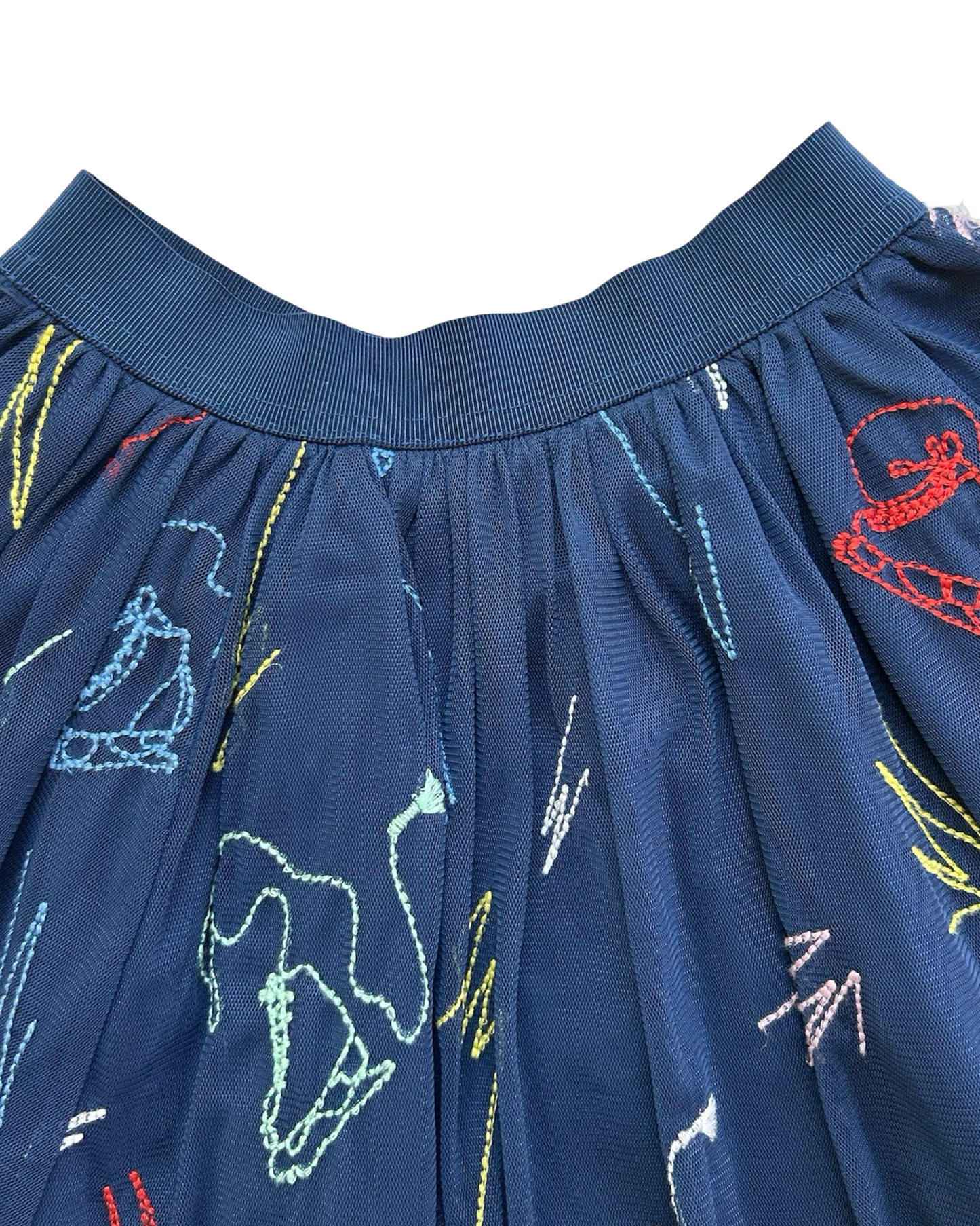 4Y Toddlers Girls Stella McCartney Mesh With Figure Skates Theme Tulle Skirt.