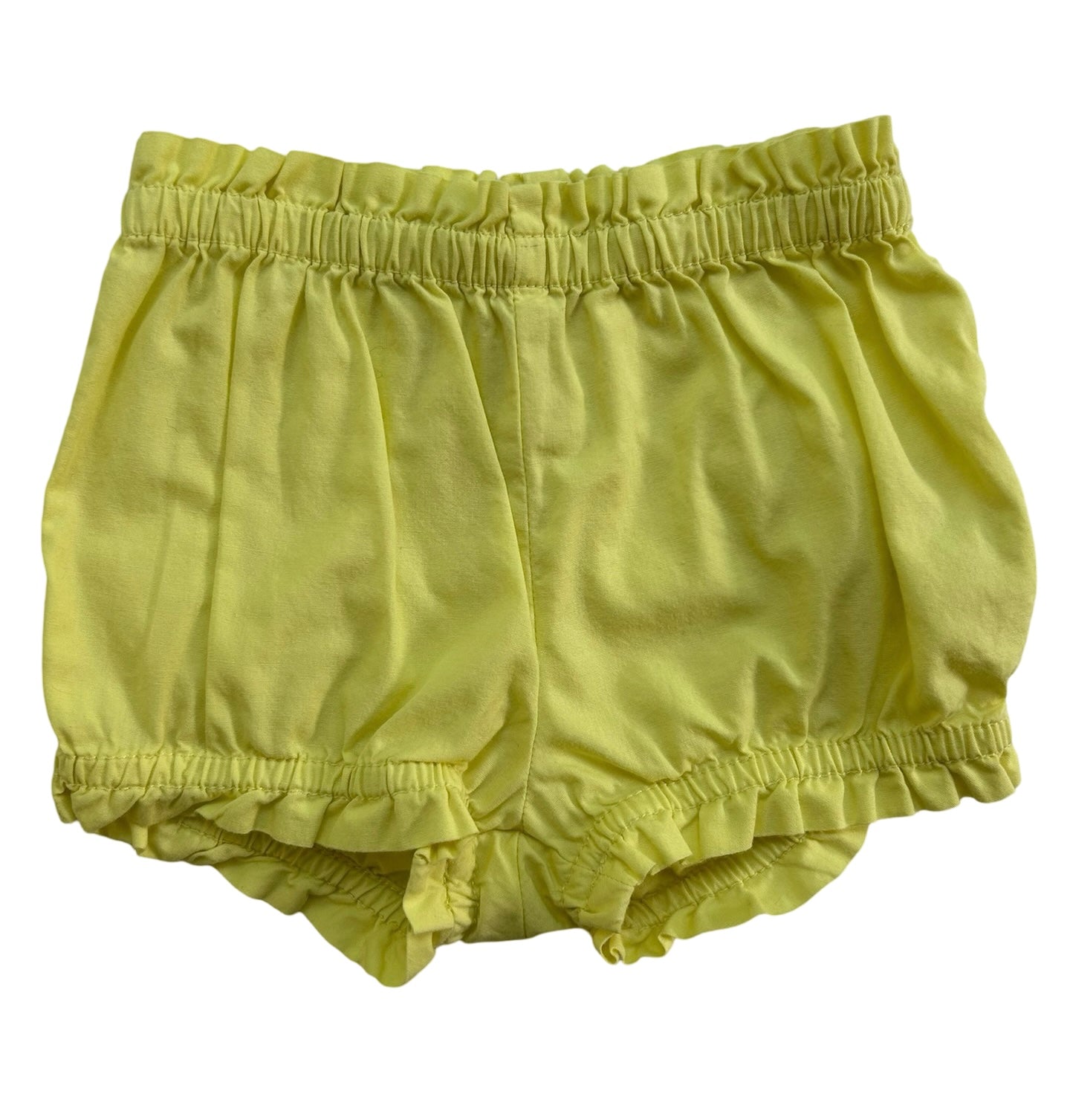 0-3M Baby Girl Cat & Jack Yellow Ruffle trim Floral, Eyelet Top & Bottom Set
