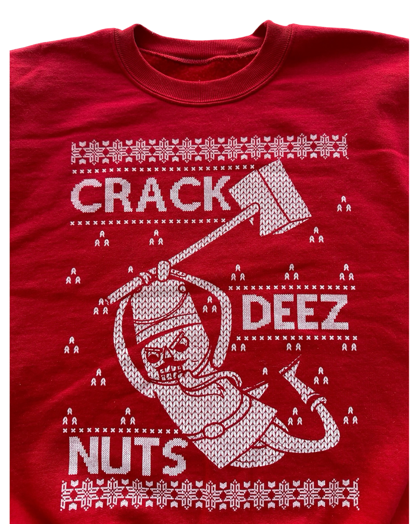 12Y-14Y Kids Youth Unisex Crack Deez Nuts Christmas Sweatshirt.