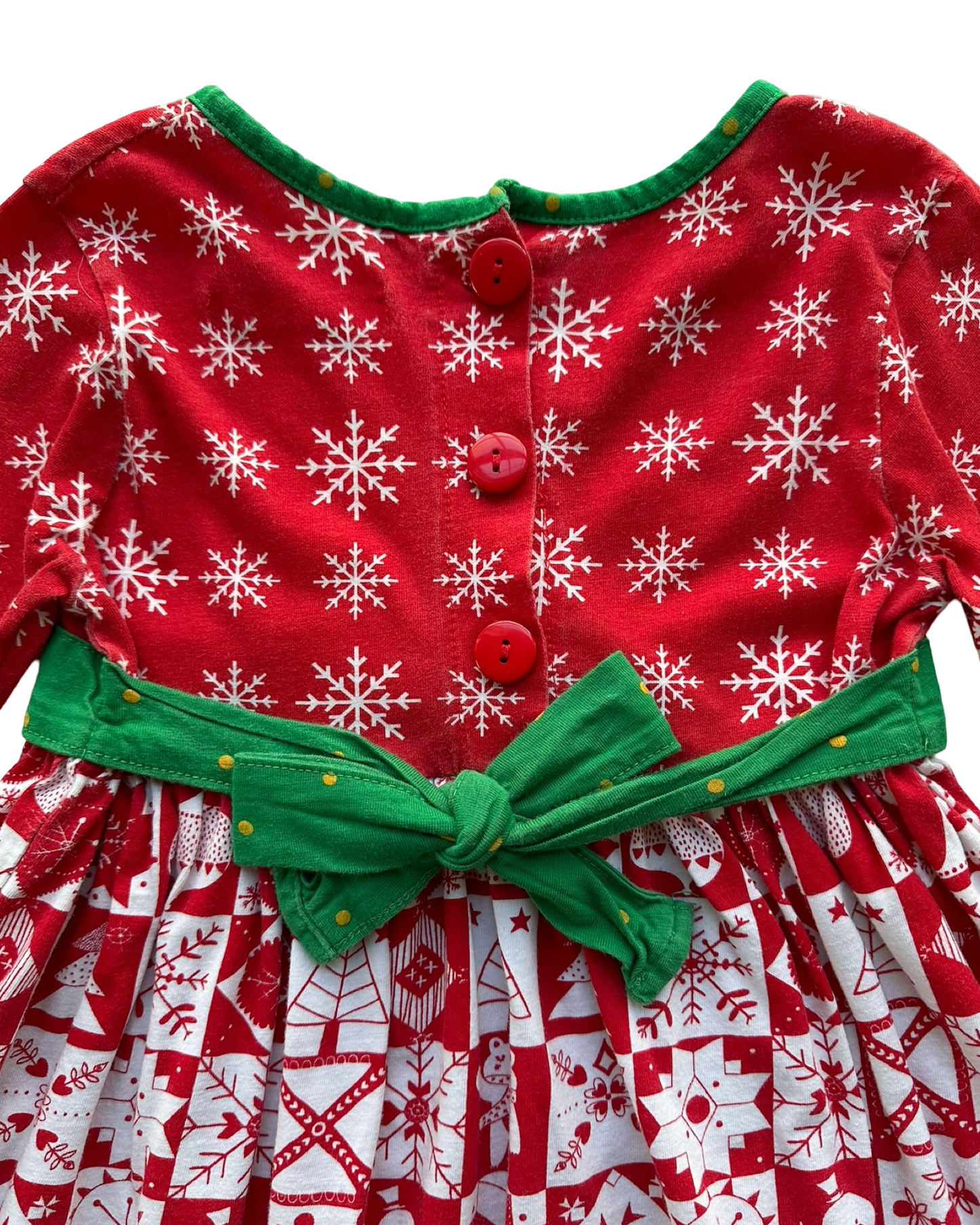 7T Toddler Girl Jelly The Pug Christmas Long Sleeve Dress