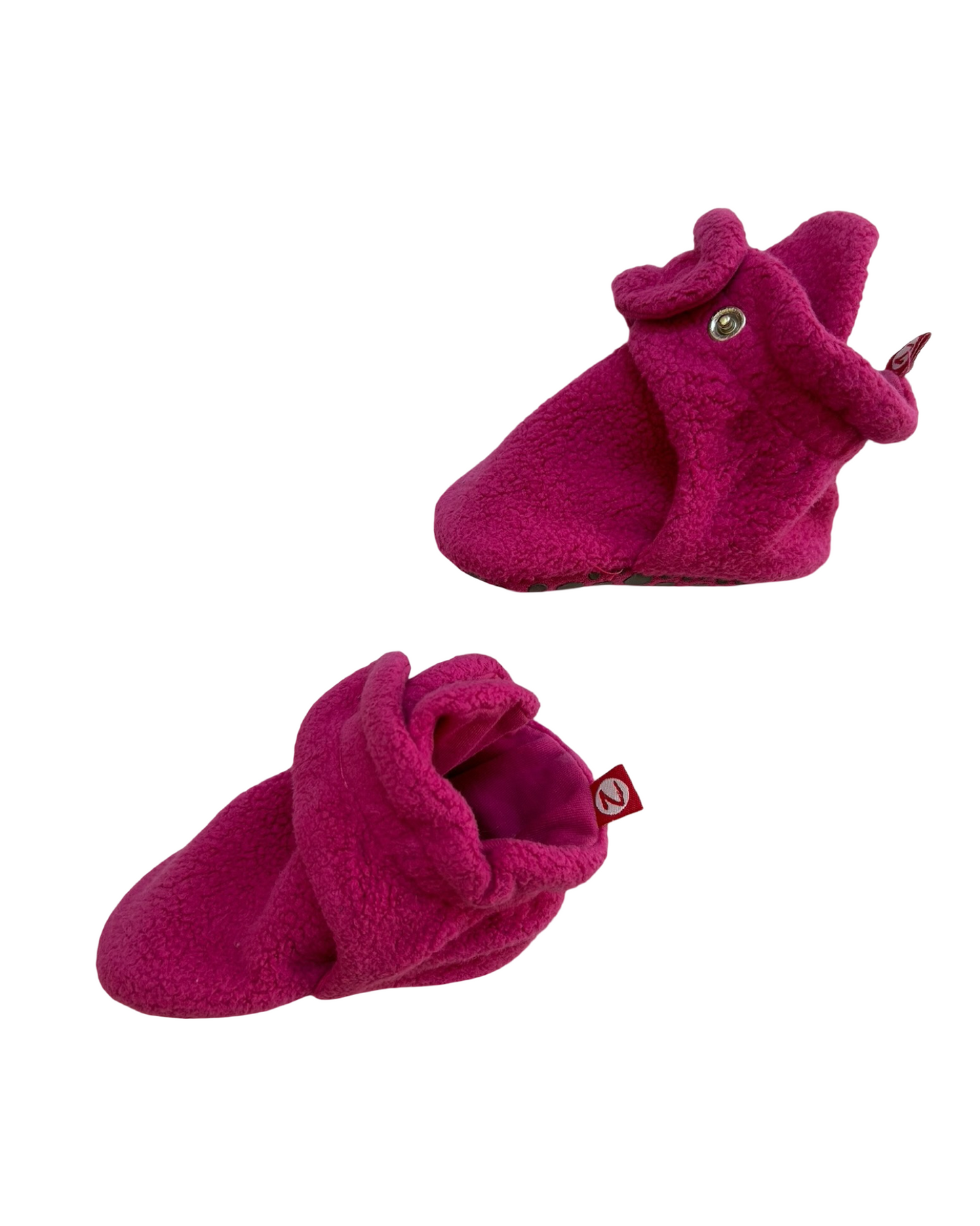 12M Baby Girls Zutano Cozie Fleece Stay-On Booties Slippers
