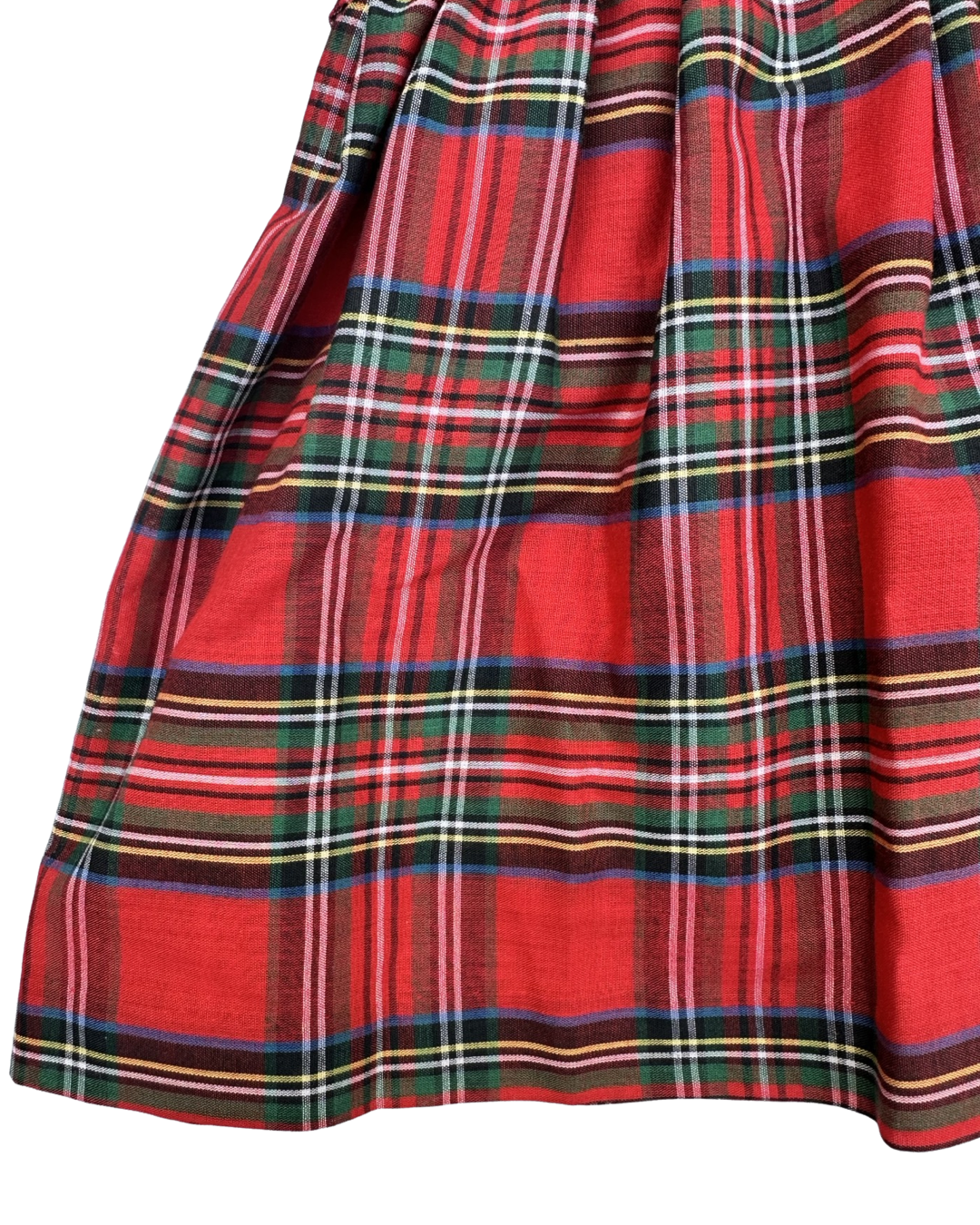 2T Toddler Girl Polly Flinders Classic Vintage Smocked Christmas Plaid Dress