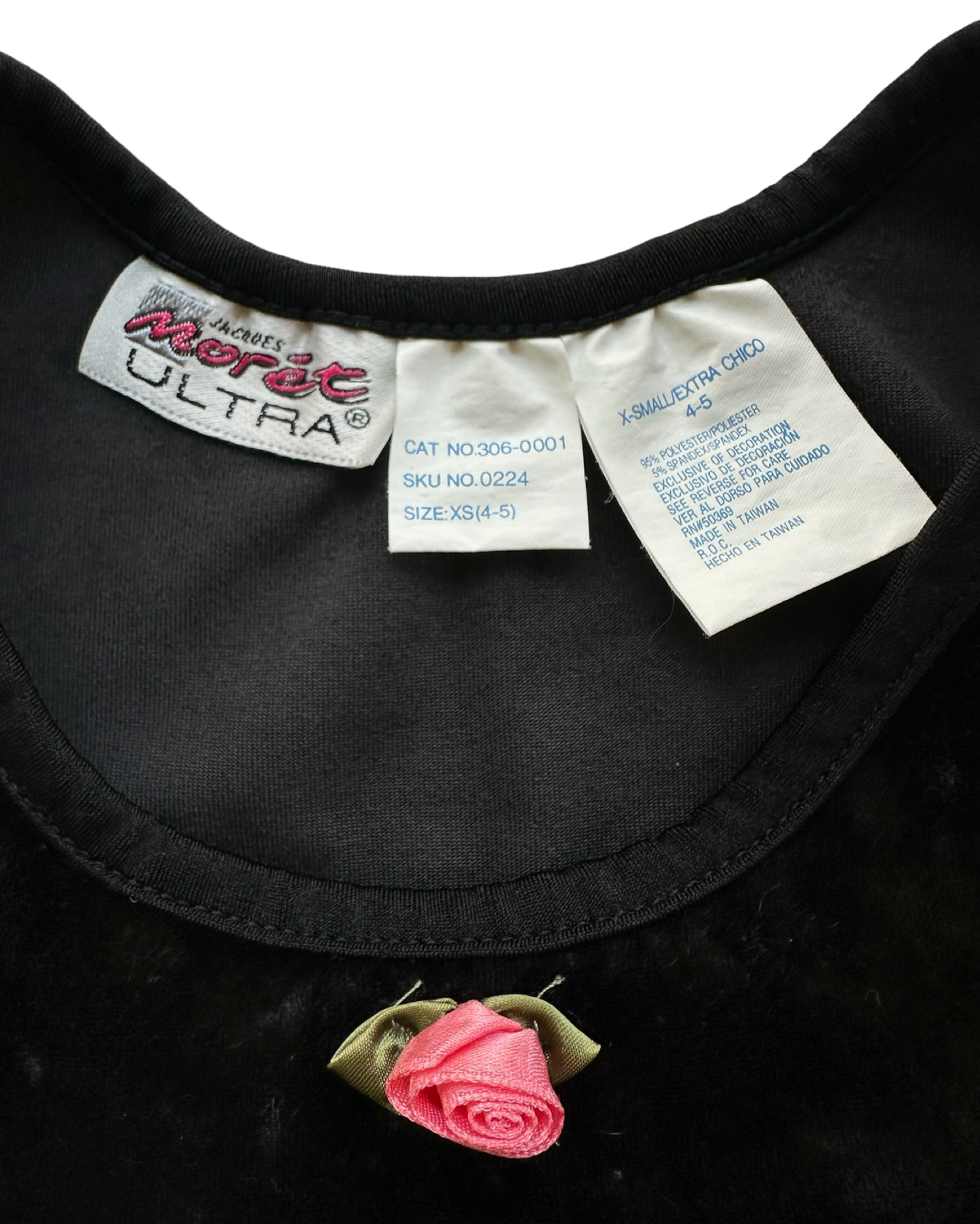 4T Toddler / 5T Toddler Girl Morét Ultra Black Skirted Dance Leotard