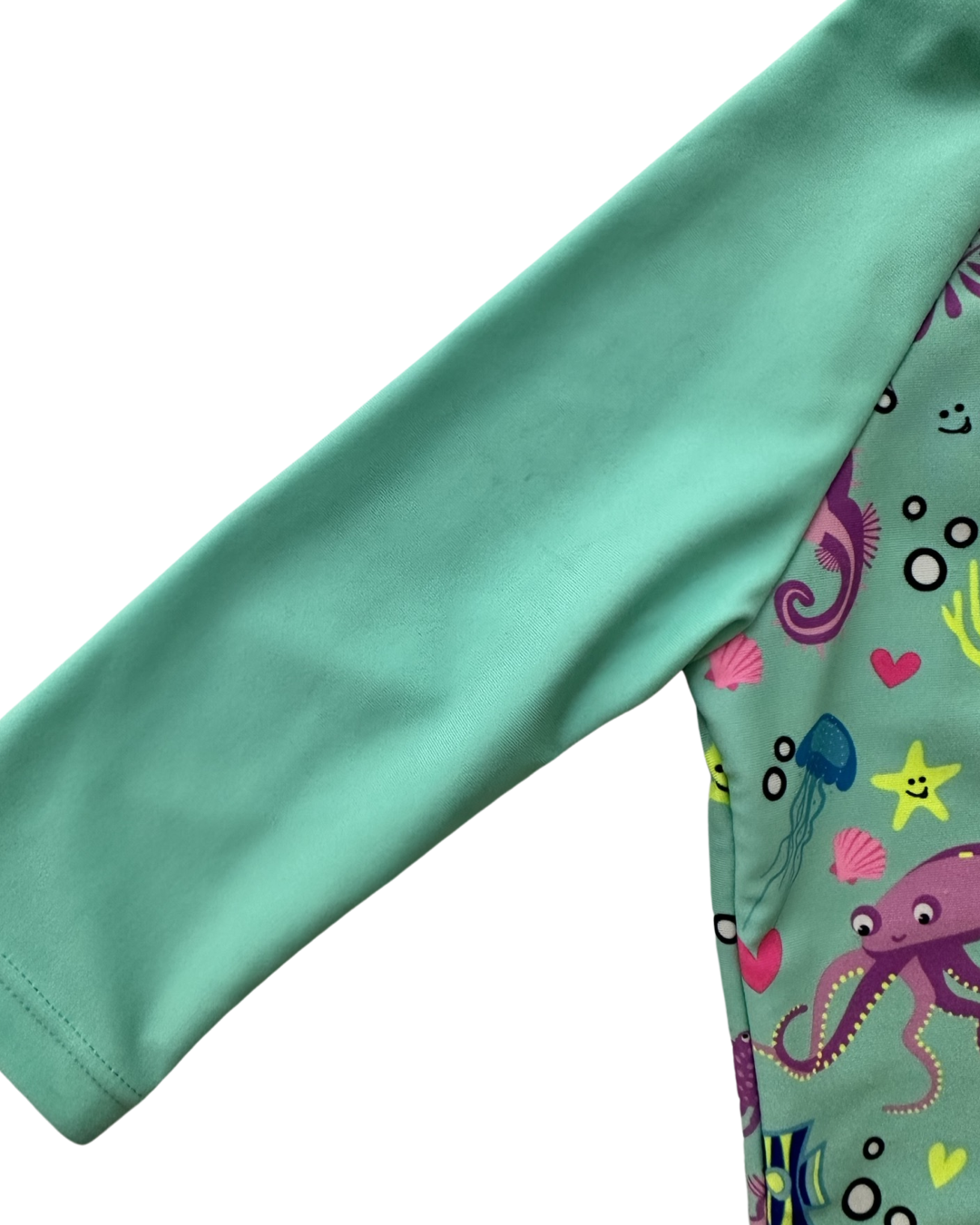 6-9M Baby Girl UpandFast Aqua Under the Sea RashGuard Swim Suit