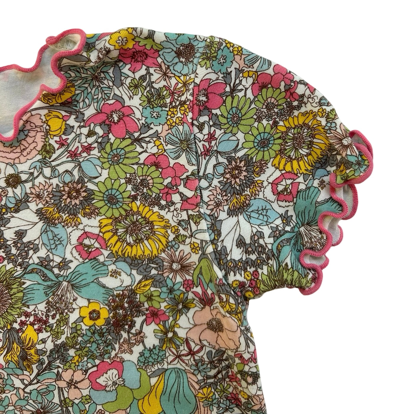 3T Toddler Girl Vaenait Baby Floral Sleepwear Pjs Top, One Piece.