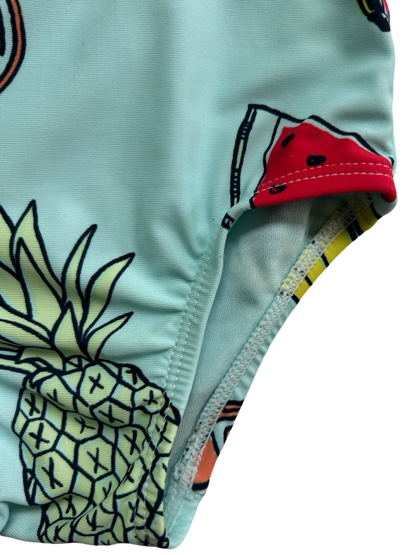 0-6M Baby Girl Baby Gap Fruit 🍍 🍌 🍊 Ruffle Swim Suit