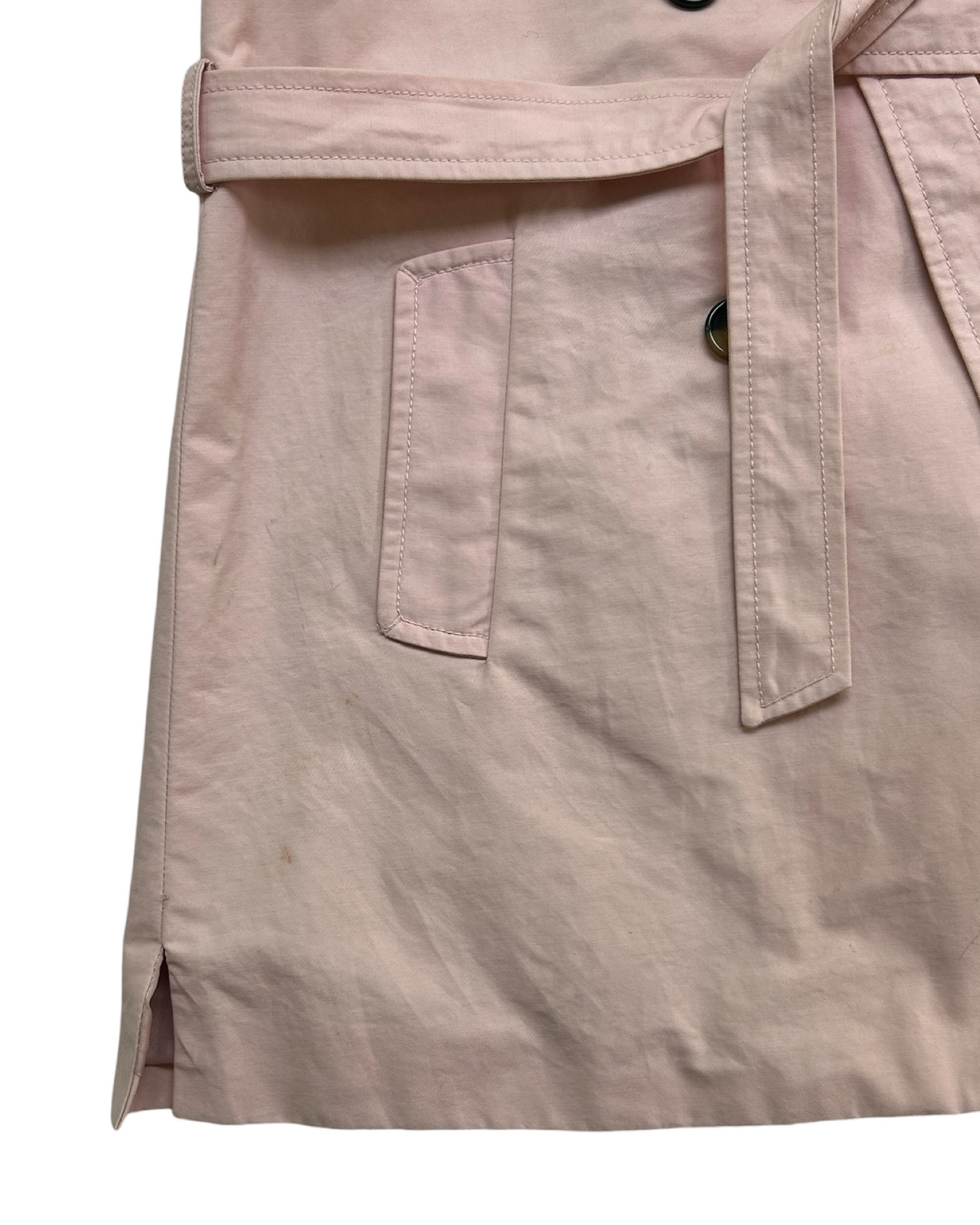 9Y /10 Youth Girls Zara Pink Belted Water Resistant Classic Trench Coat