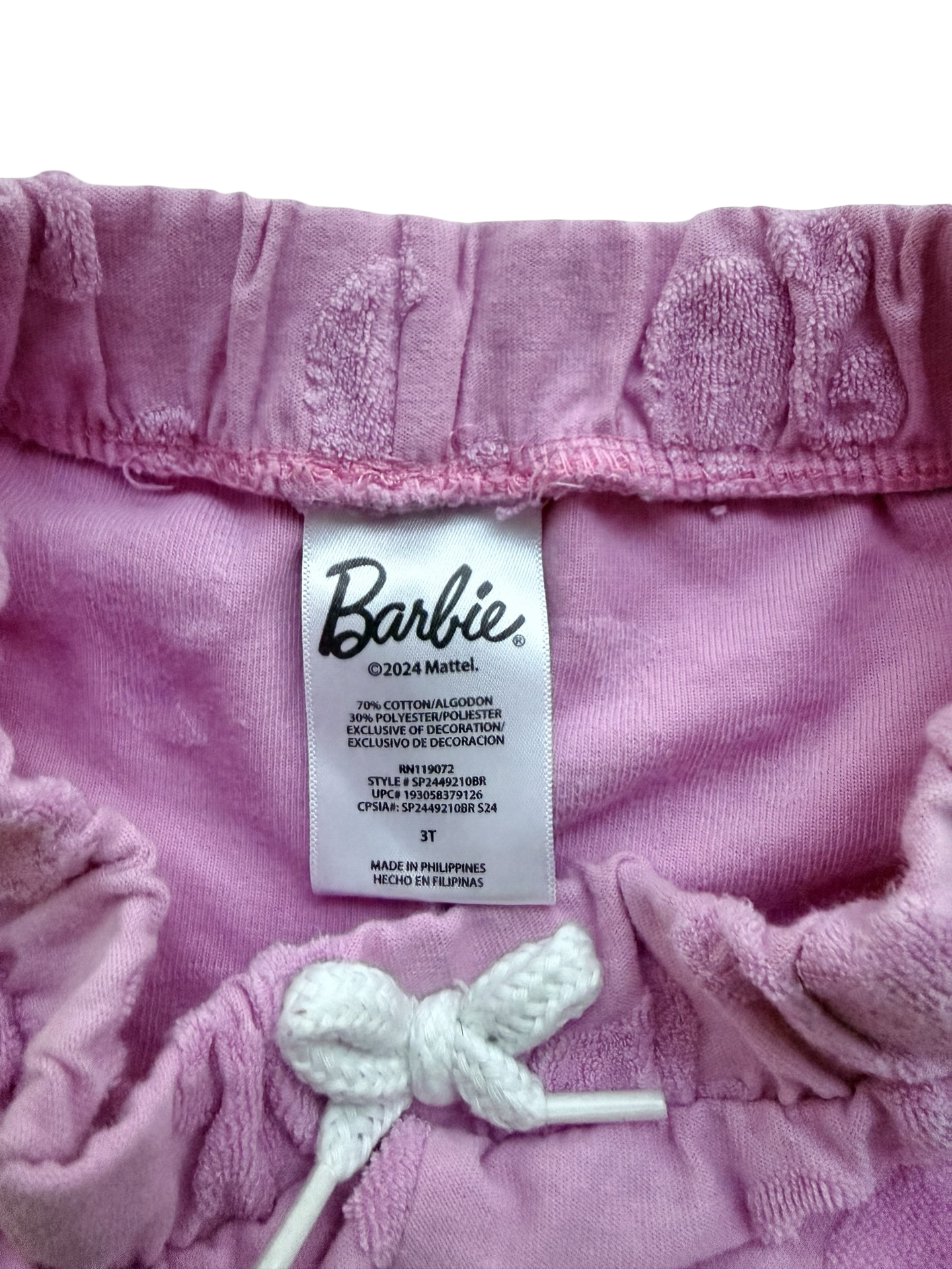 3T Toddler Girls Pink Barbie Retro Shorts