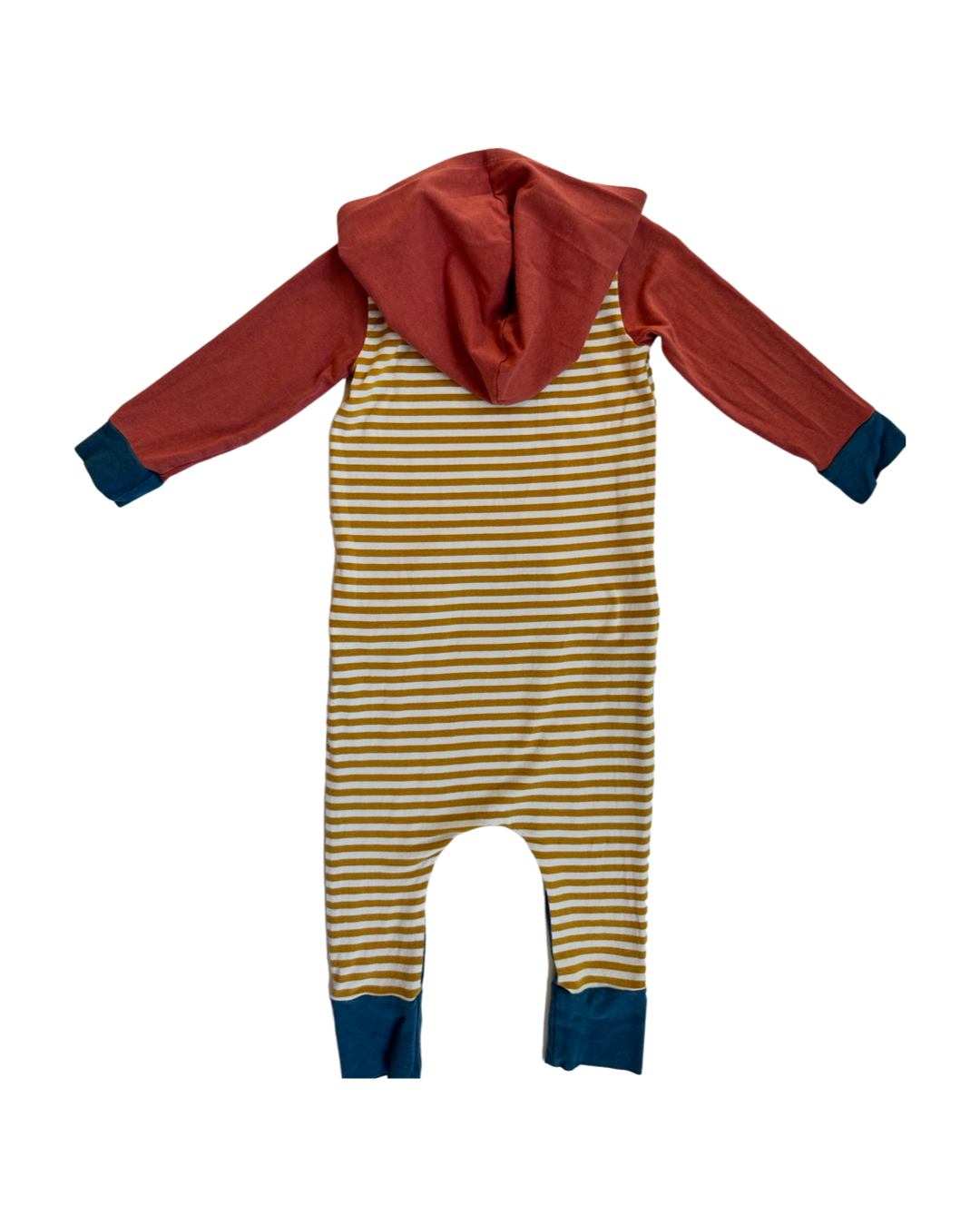 2T Toddler Boy Explore RAGS to Raches Hooded Long Sleeve Romper