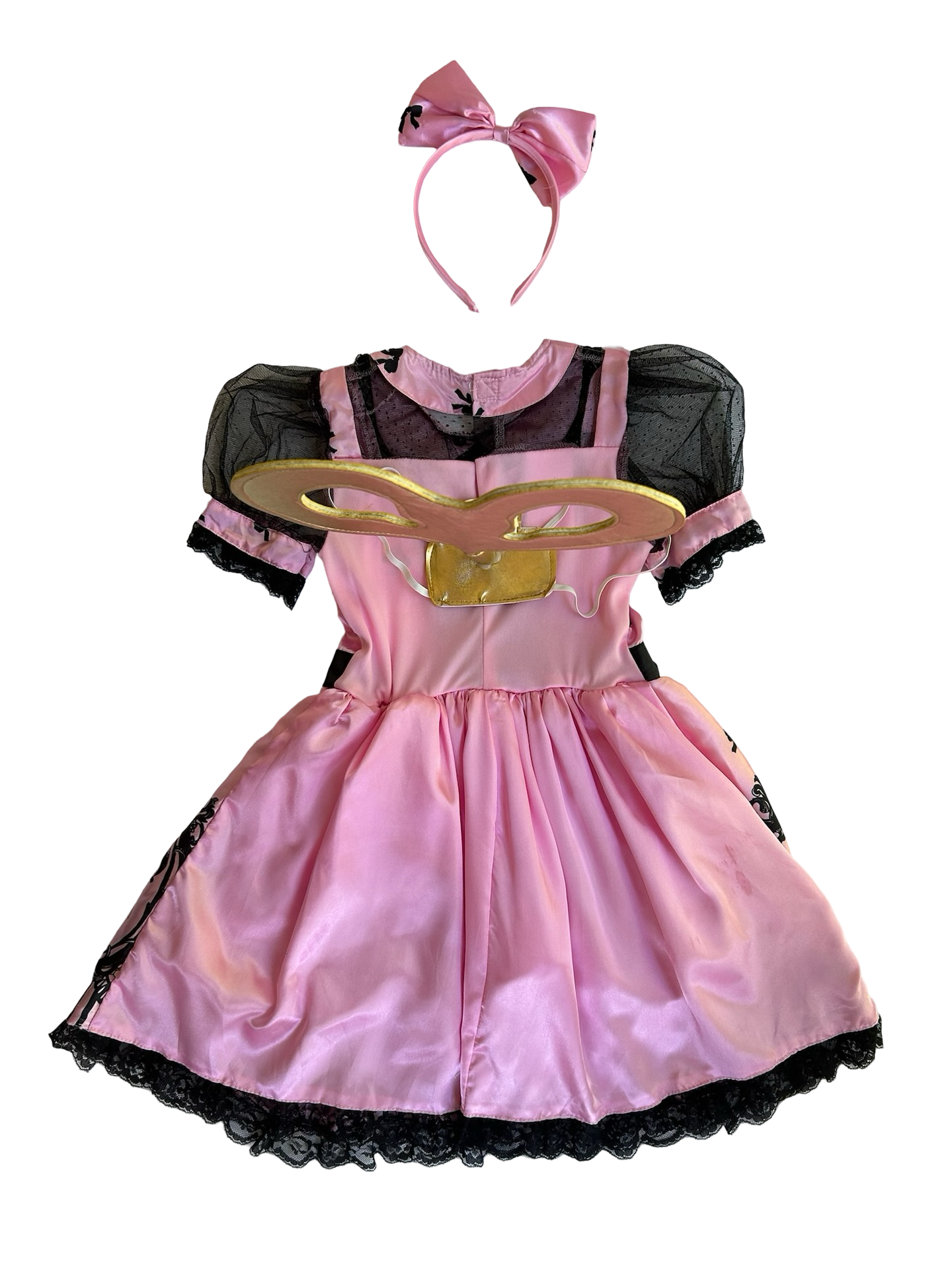 4T /5T / 6x Girls Small Hyde And Eek! Pink Wicked Wind-Up Doll Steampunk Halloween Costume