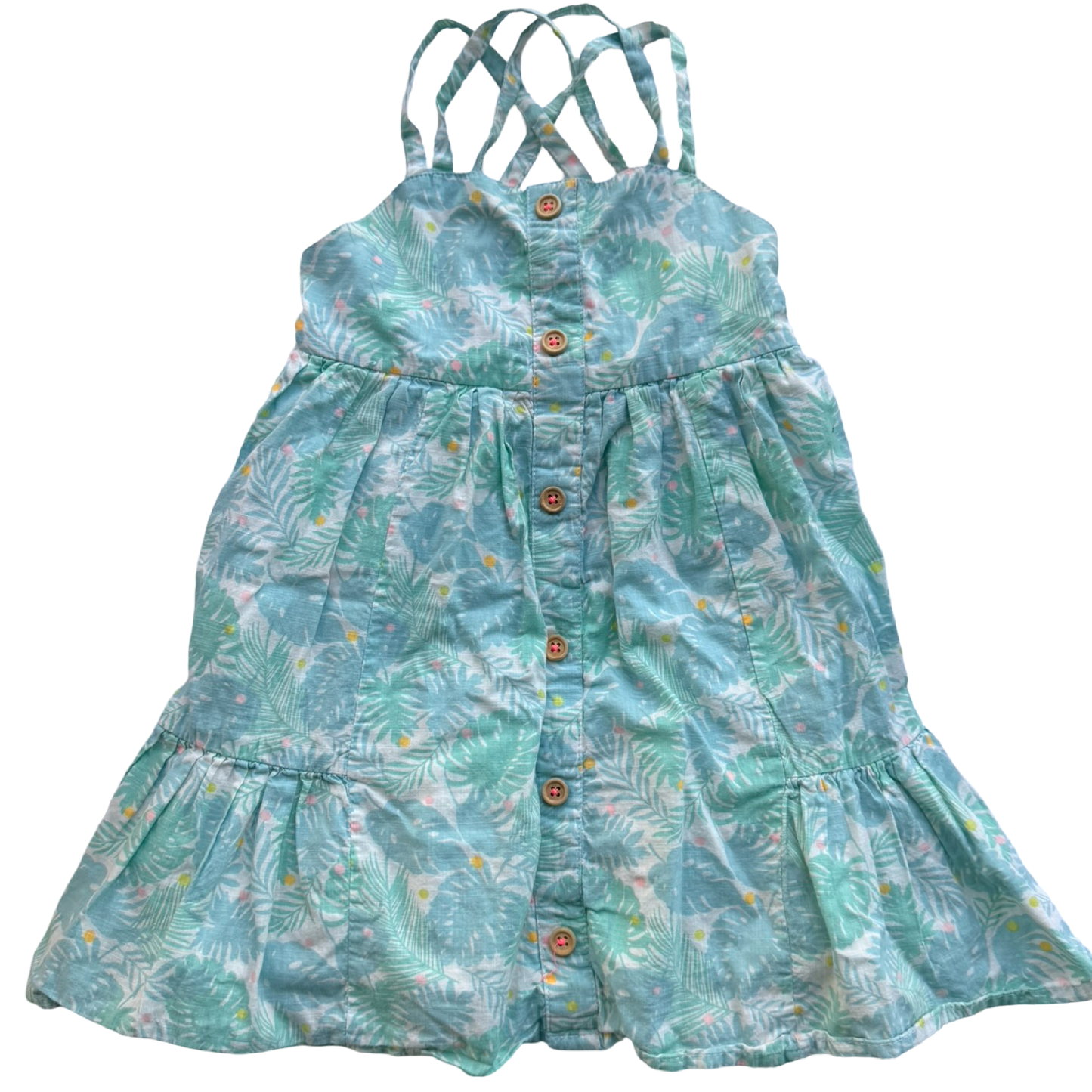 3T Toddler Girl Tommy Bahama Tropical Ferns & Palms Dress