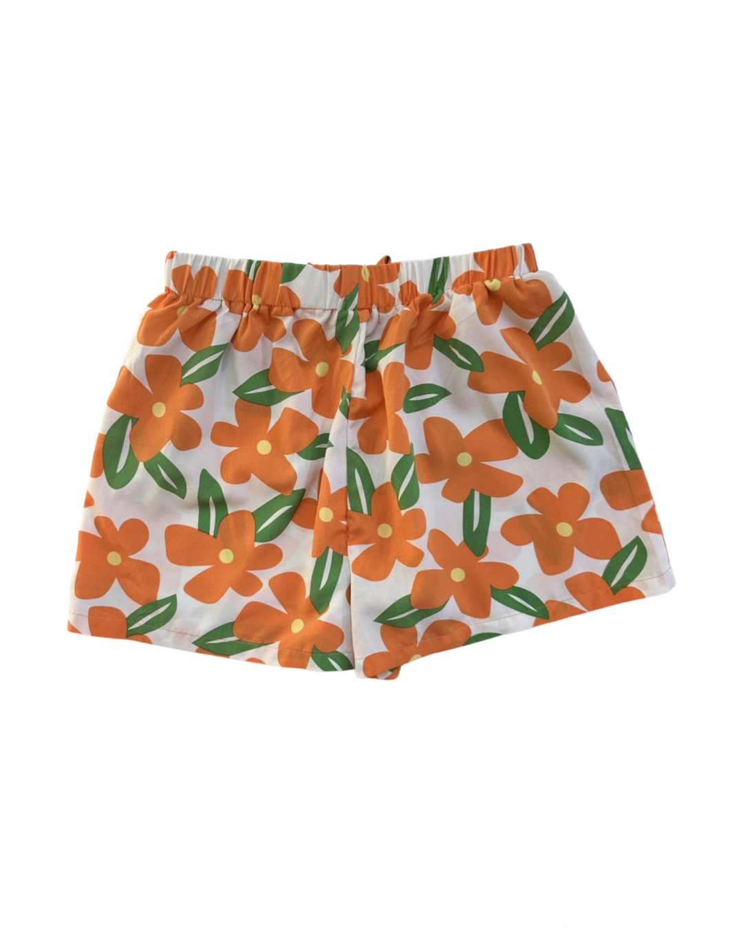 Youth Girls 11Y - 12Y Shein Orange Floral Shorts