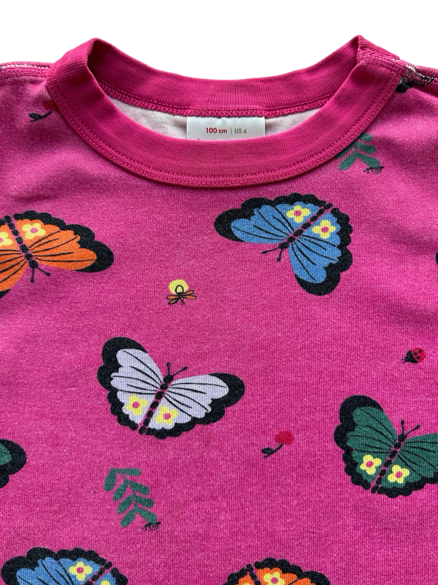 4T Toddler Girls Hanna Andersson Dancing Butterflies 🦋 🦋🦋 Long John Organic Cotton Pjs 2 Pieces Set