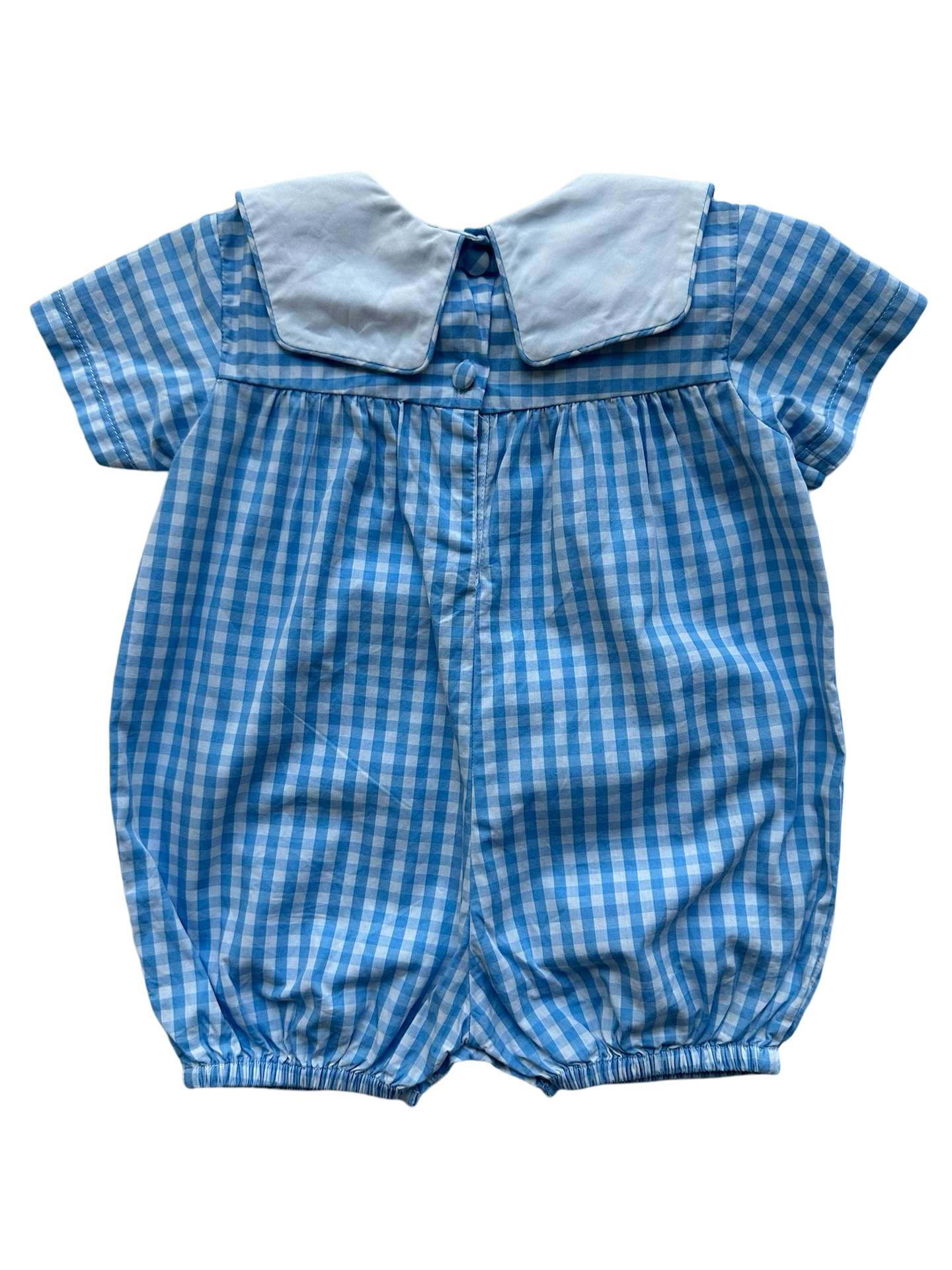 0-6M Baby Boys Dolce Mia Short Sleeve Romper With Square Neck.