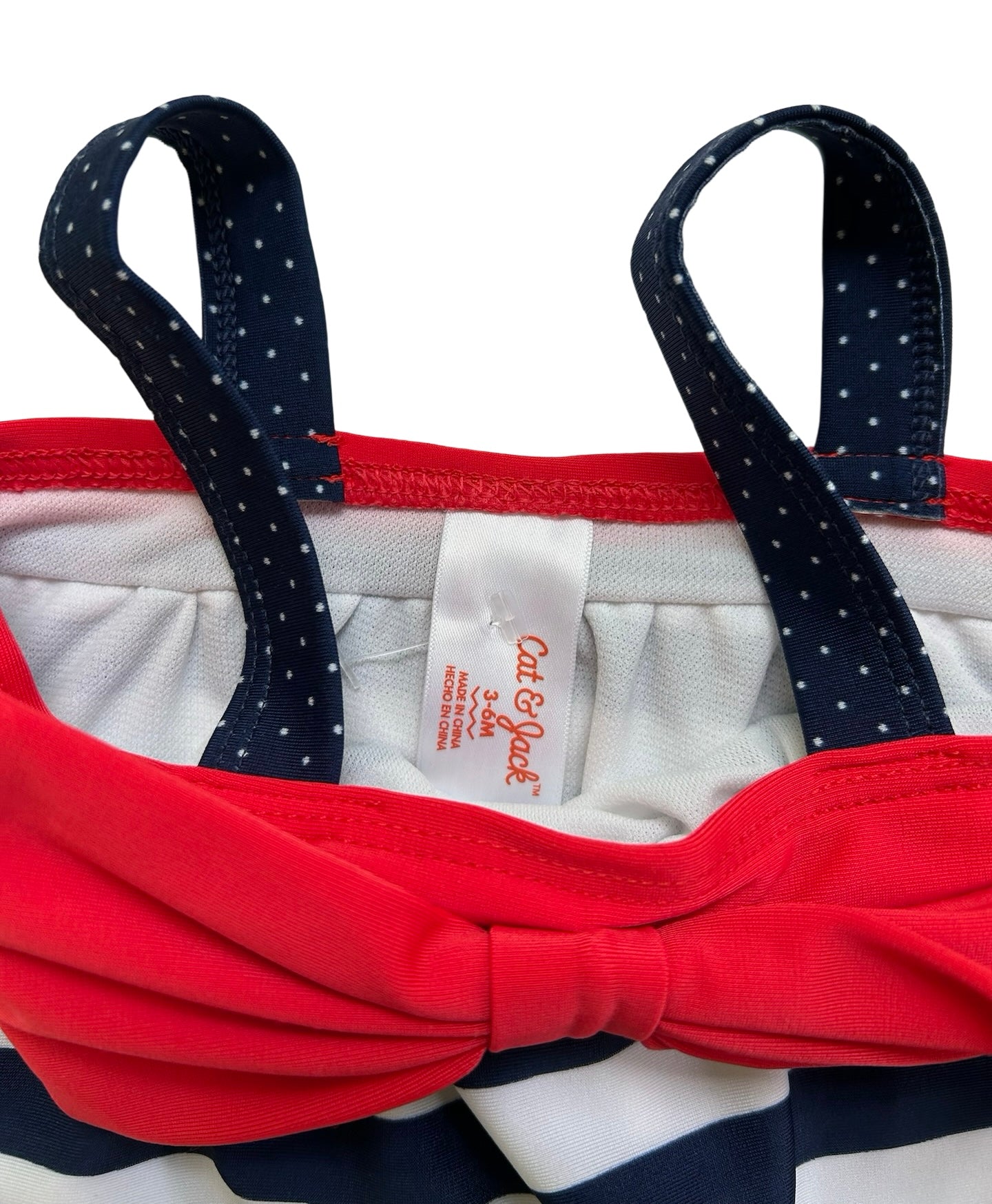 3M - 6M Baby Girl Cat & Jack Striped Swim Suit