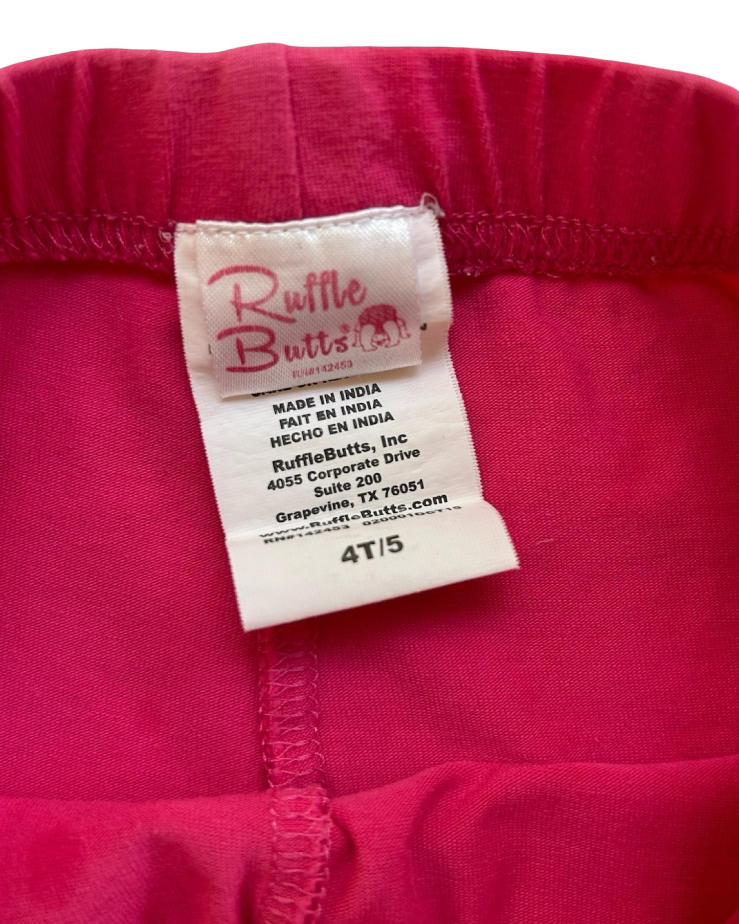 4T-5T  Toddlers Girls Ruffle ButtsRuffle Trim Leggings.