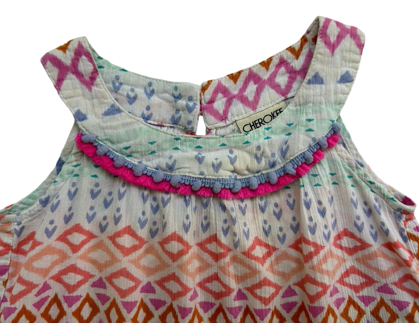 4T-5T Toddler Girls Cherokee Multicolor Sleeveless Tunic.