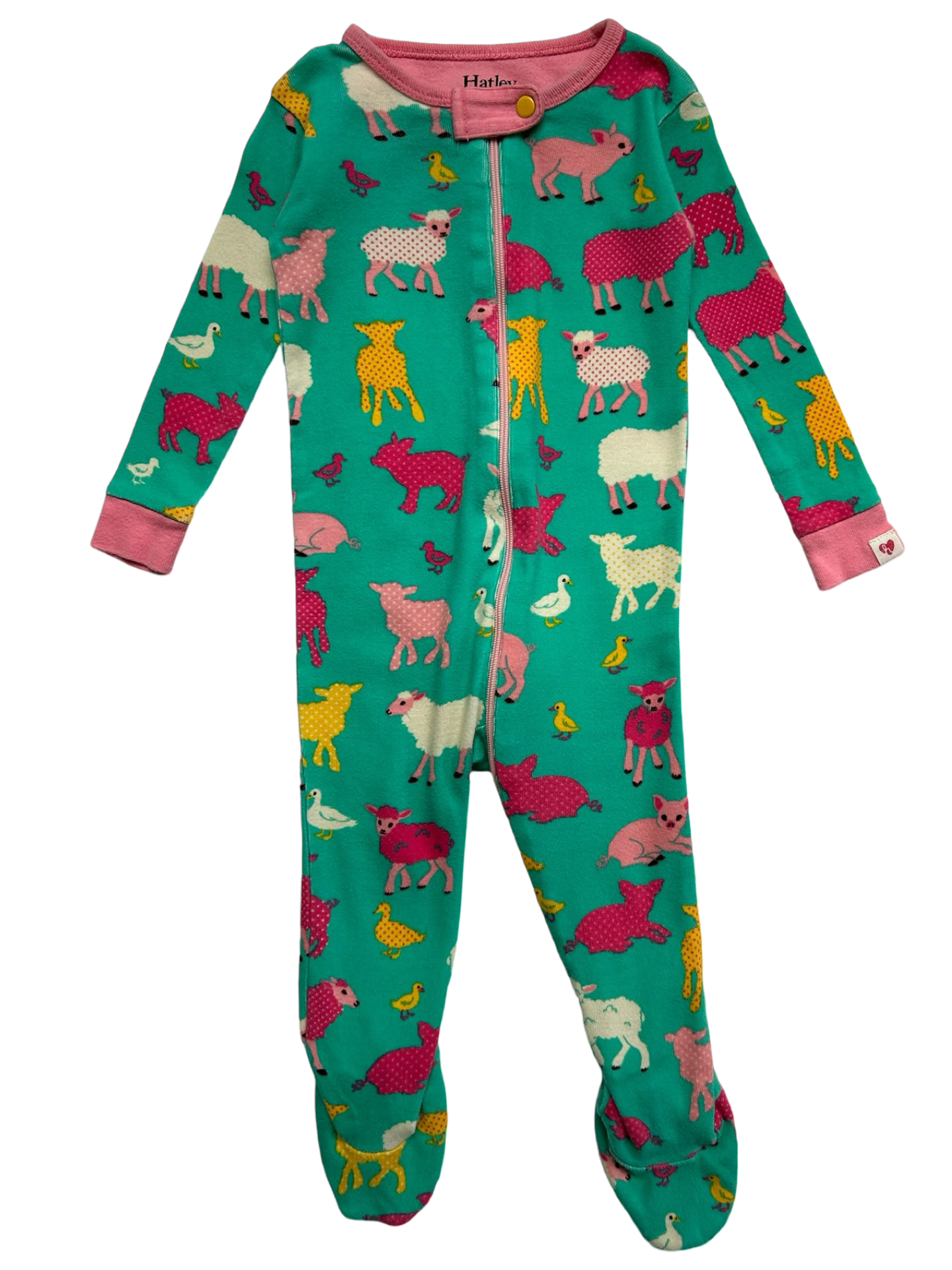 6M - 12M Baby Girls Hatley Sheep Print Pajama.