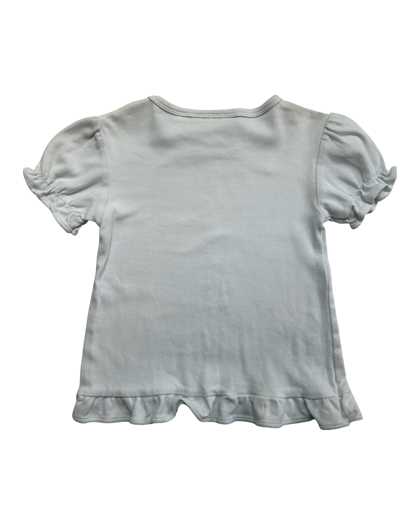 4T Toddlers Girls Lolly Wolly Doodle Short Sleeve Ruffle Top