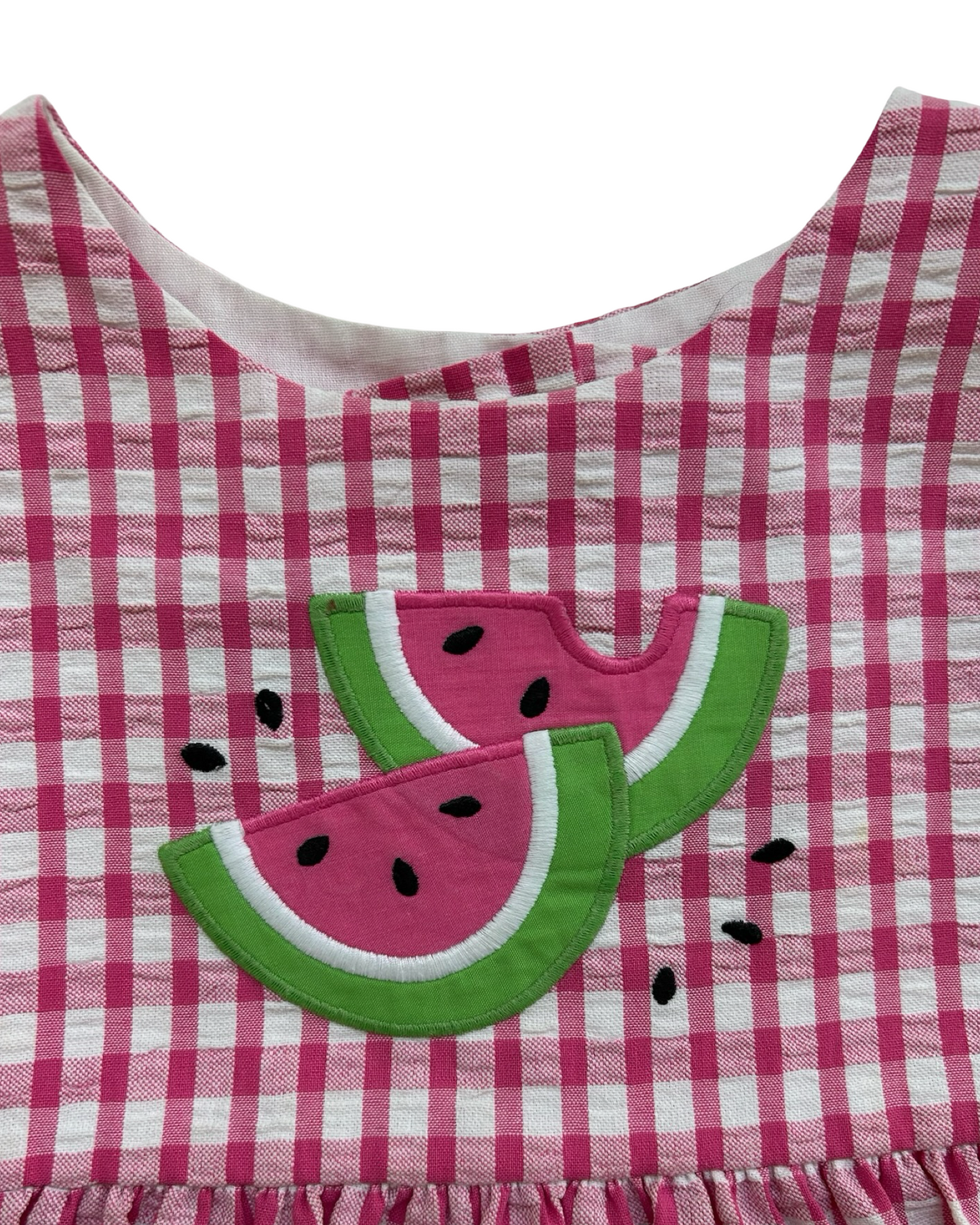 4T Toddlers Girls Kellys Kids Gingham Watermelon Themed Dress