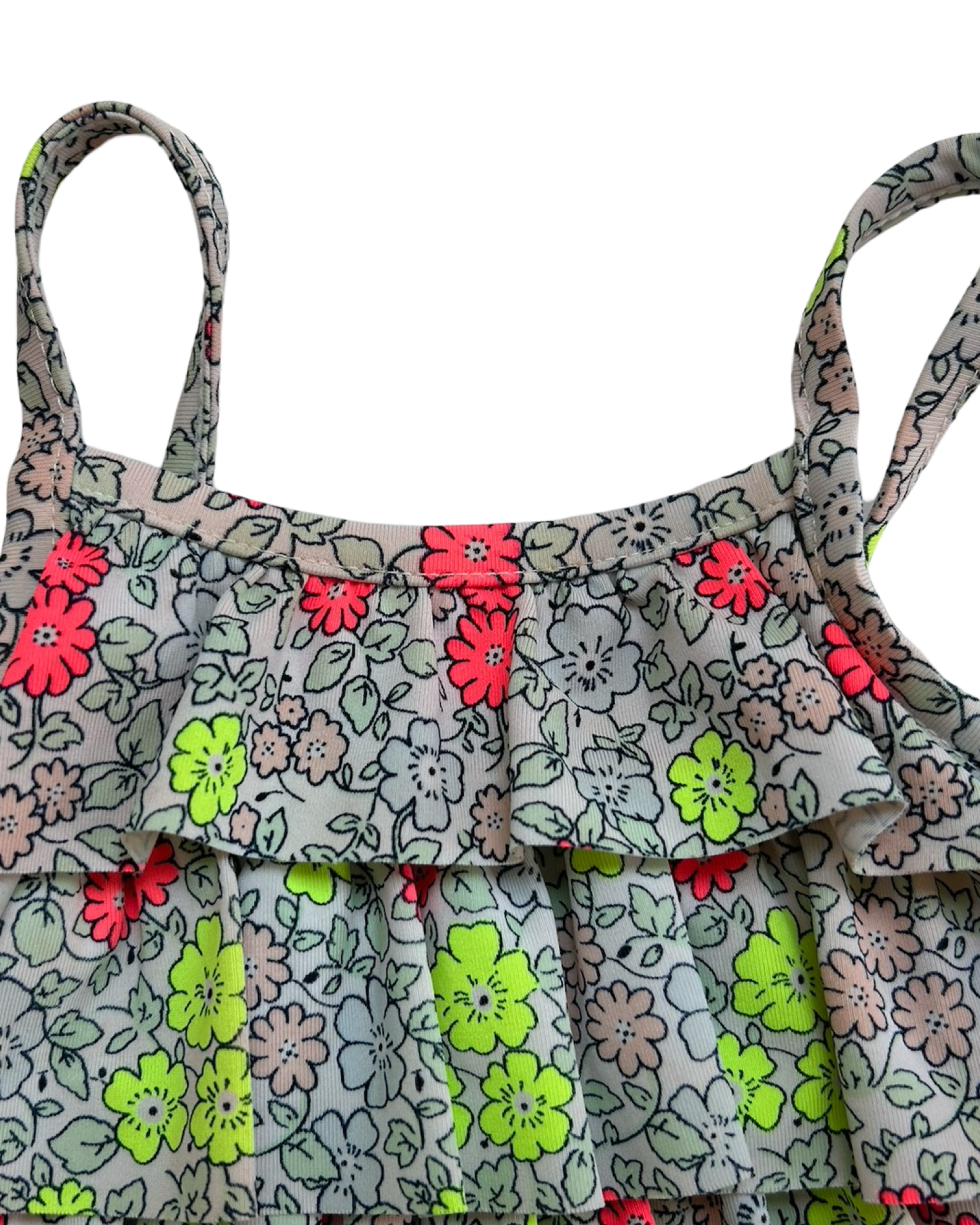 6M-12M Baby Girl Baby Gap Floral Ruffle Swim Suit