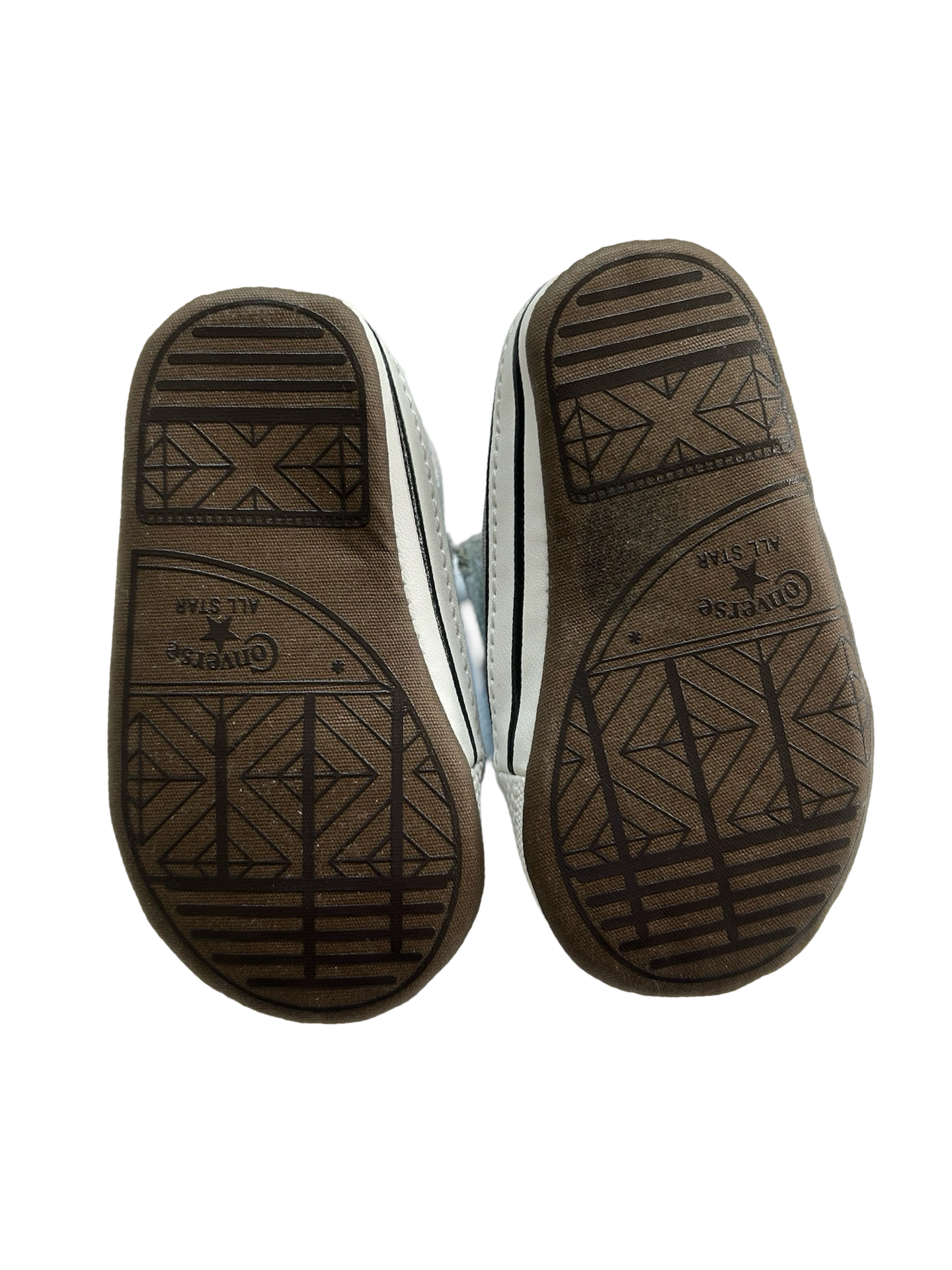 2C Baby Boy / Girl Gray Converse Soft Sole Cribster Mid Shoes Sneakers