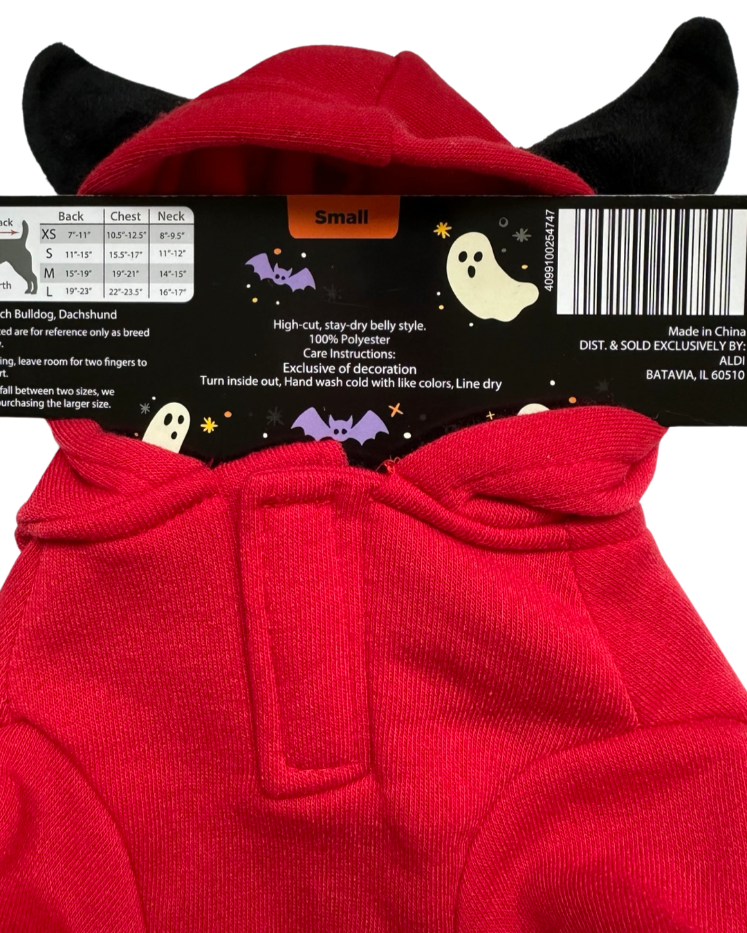 NEW Size Small Red Devil Pet Halloween Hoodie Dog Pet Halloween Costume  NWT