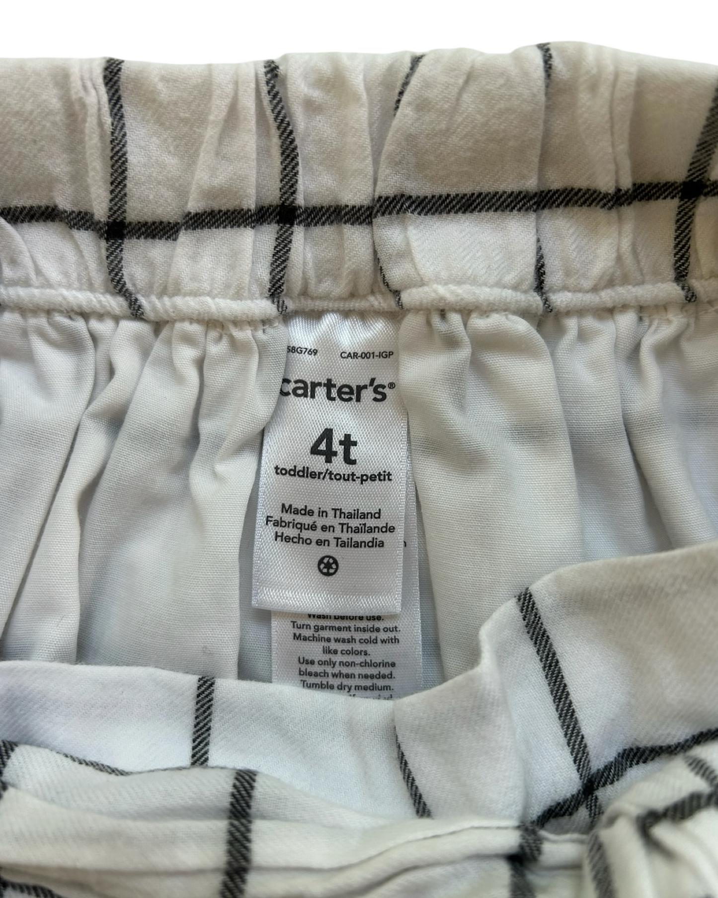 4T Toddlers Girls Carter’s White Skirt Plaid