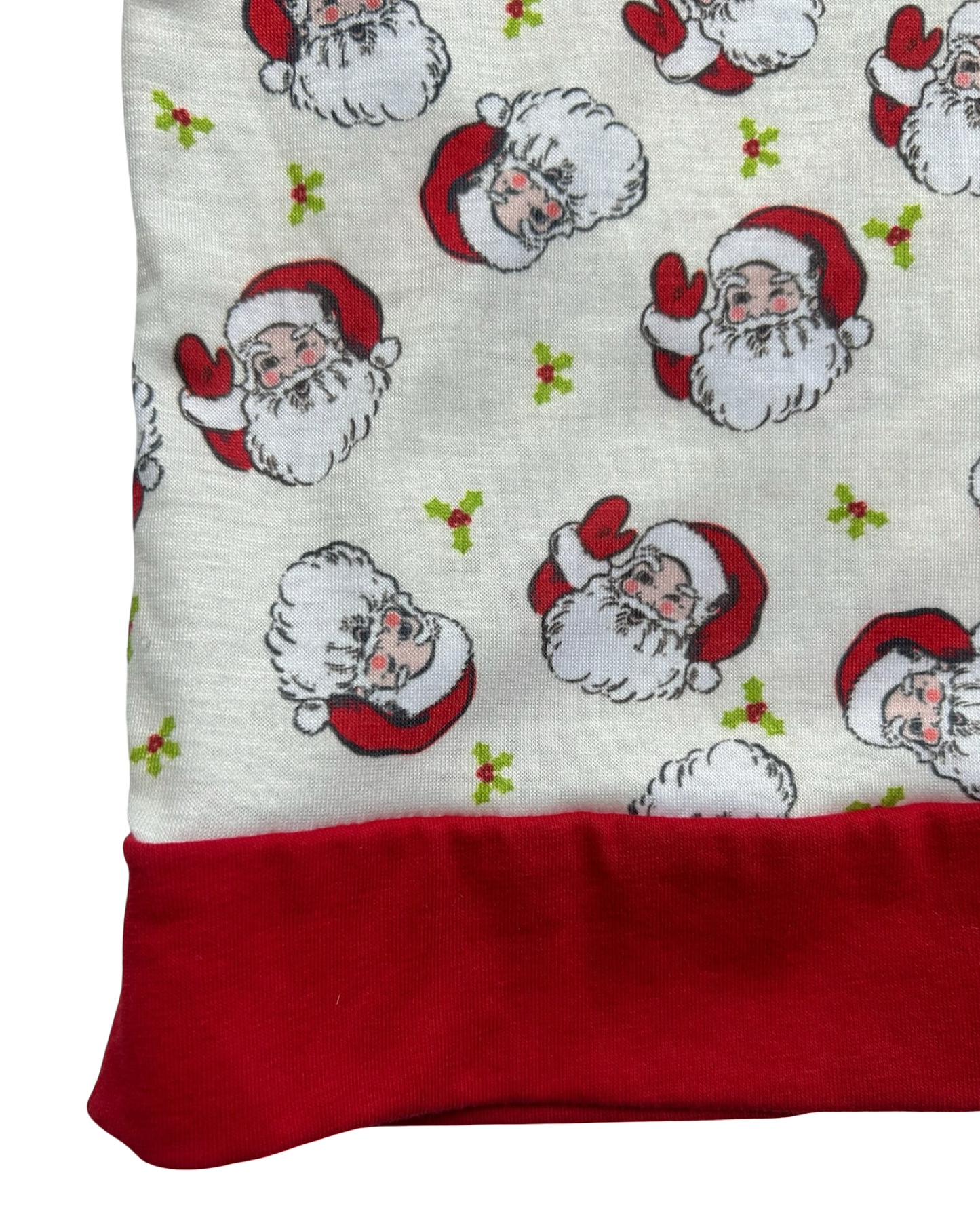 5T-6T Toddler Boys Vintage Smocked Polkadot Santa Knit Loungewear Pullover