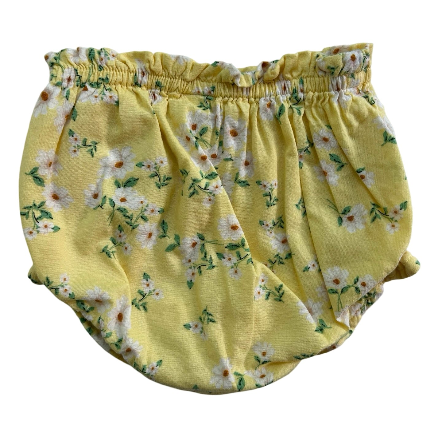 3-6M Baby Girl Old Navy Yellow Ruffle trim Floral Dress w/ Bloomers