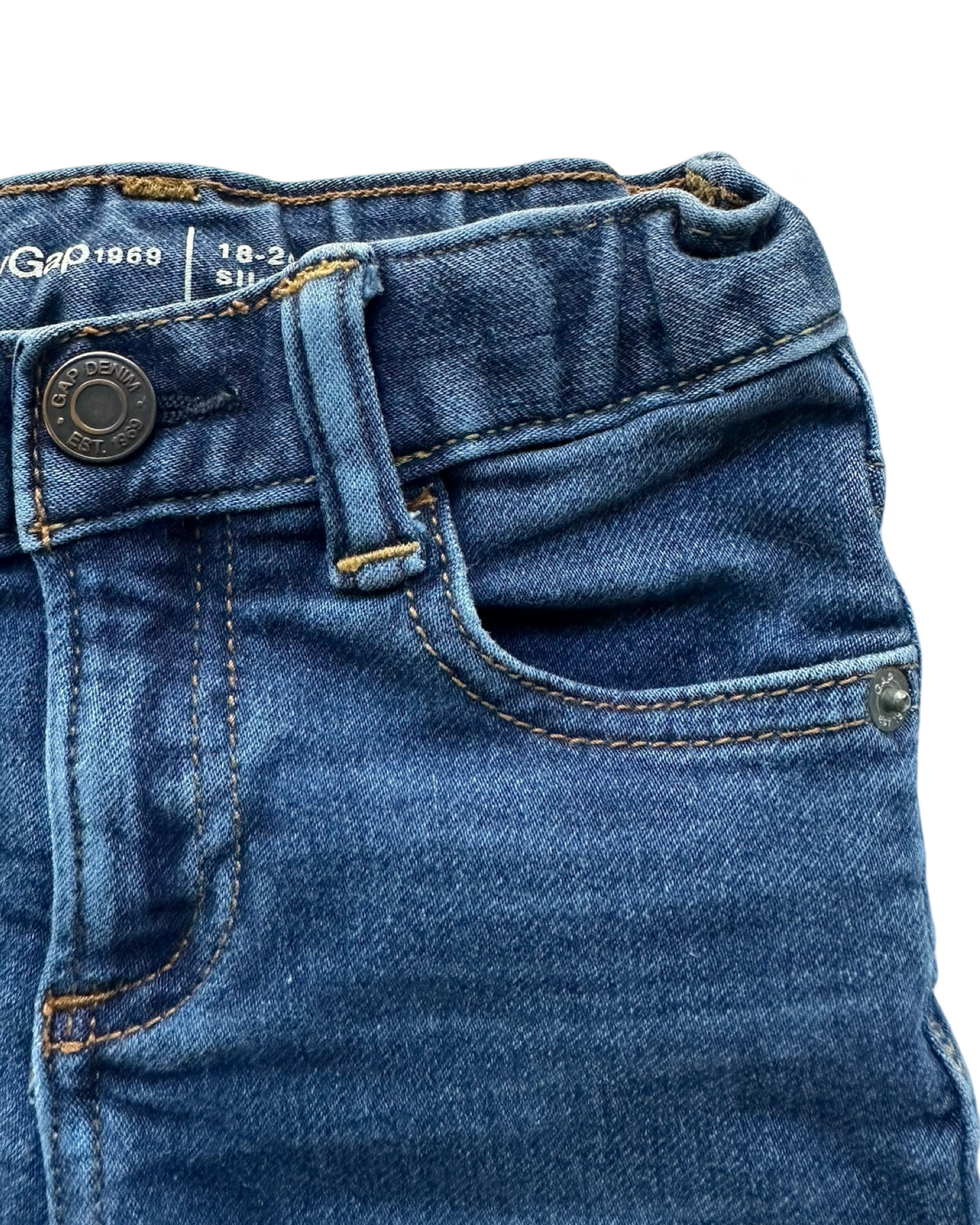 18M - 24M Baby Girls Baby Gap Adjustable Waist Slim Jeans Pant.