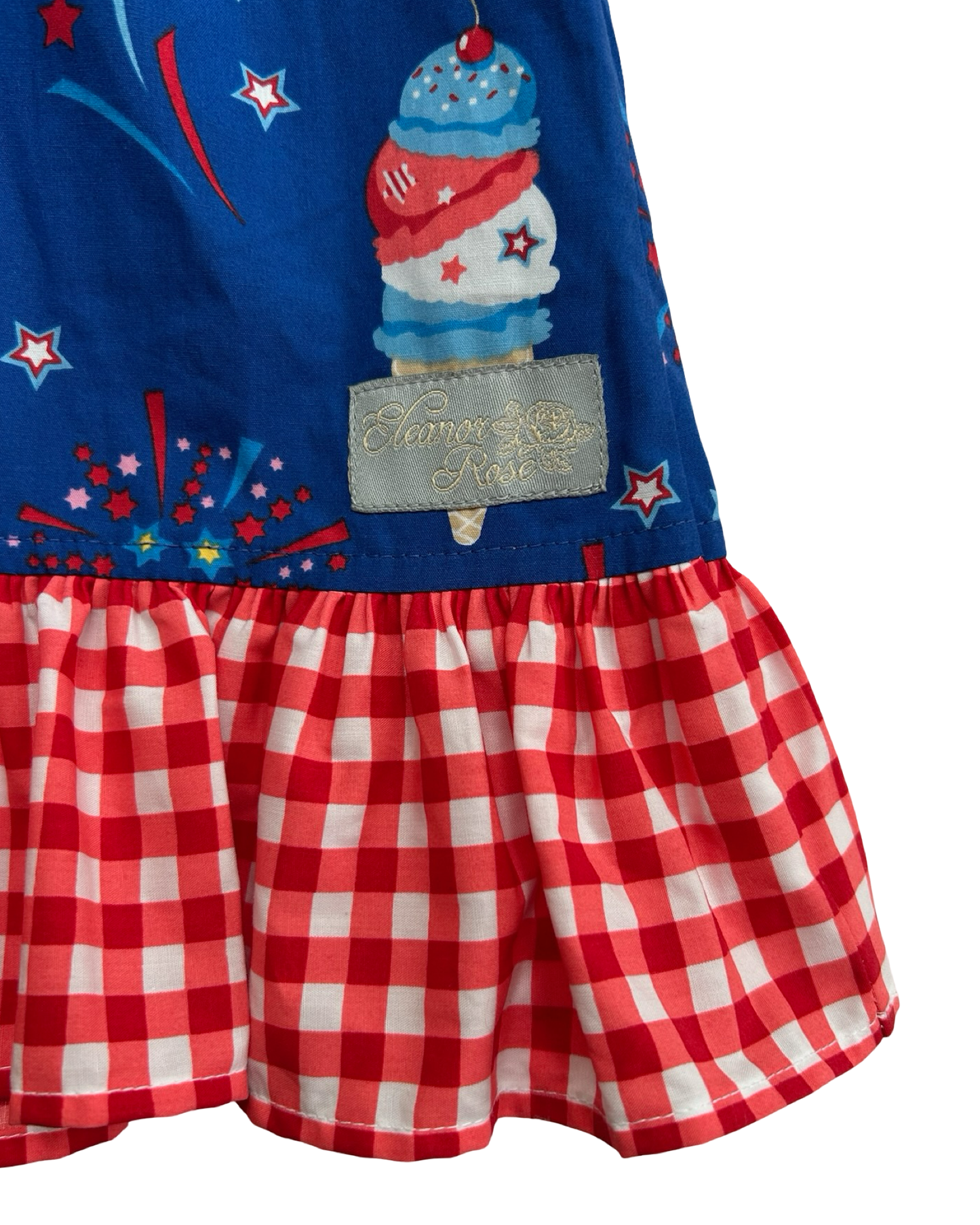 6T-7T Toddlers Girls Eleanor Rose Patriotic Ice Cream, Ruffle Dress