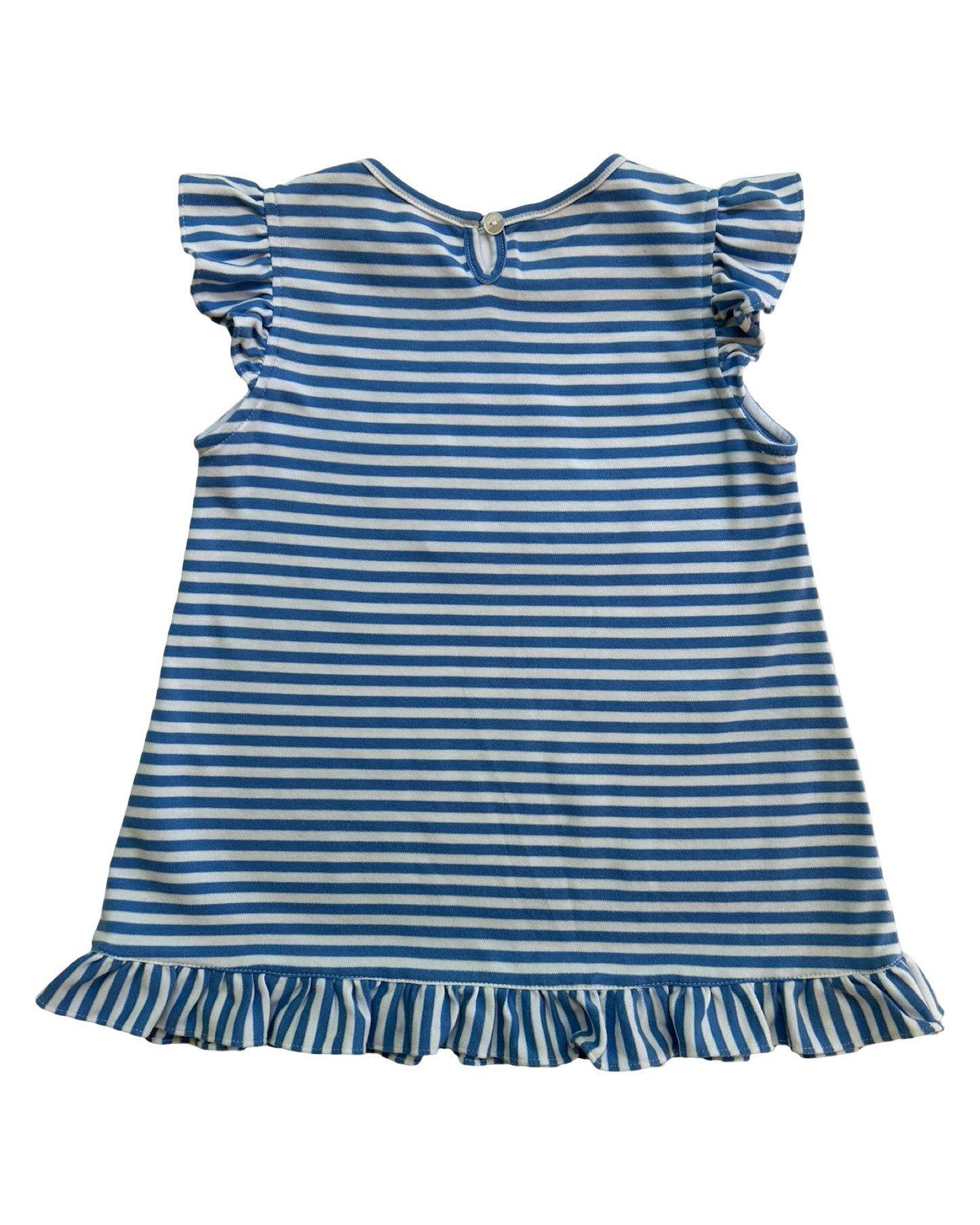 4T Toddlers Girls Claire & Charlie Striped Cotton Knit Appliqué Golf Cart Top