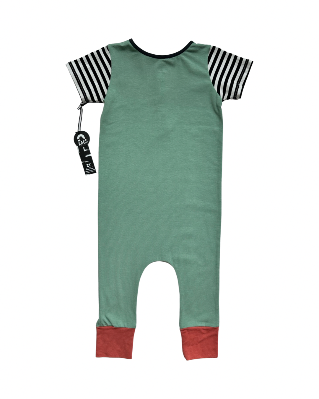 2T Toddler Boy RAGS to Raches Green Romper