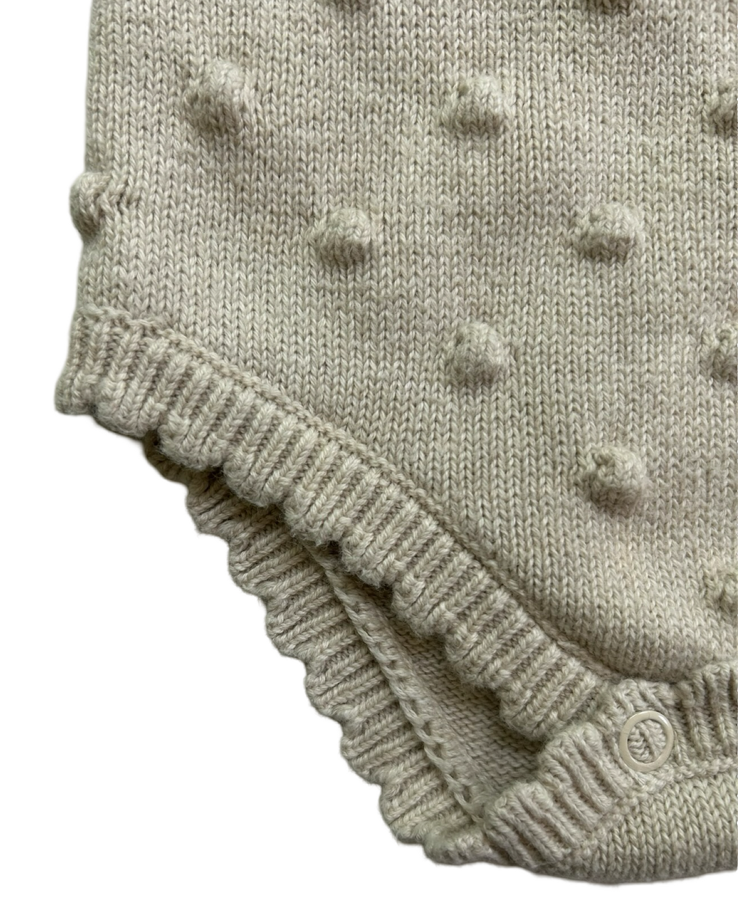 12M Baby Girl Cat & Jack Oatmeal Sweater Swiss Dot Bubble Romper