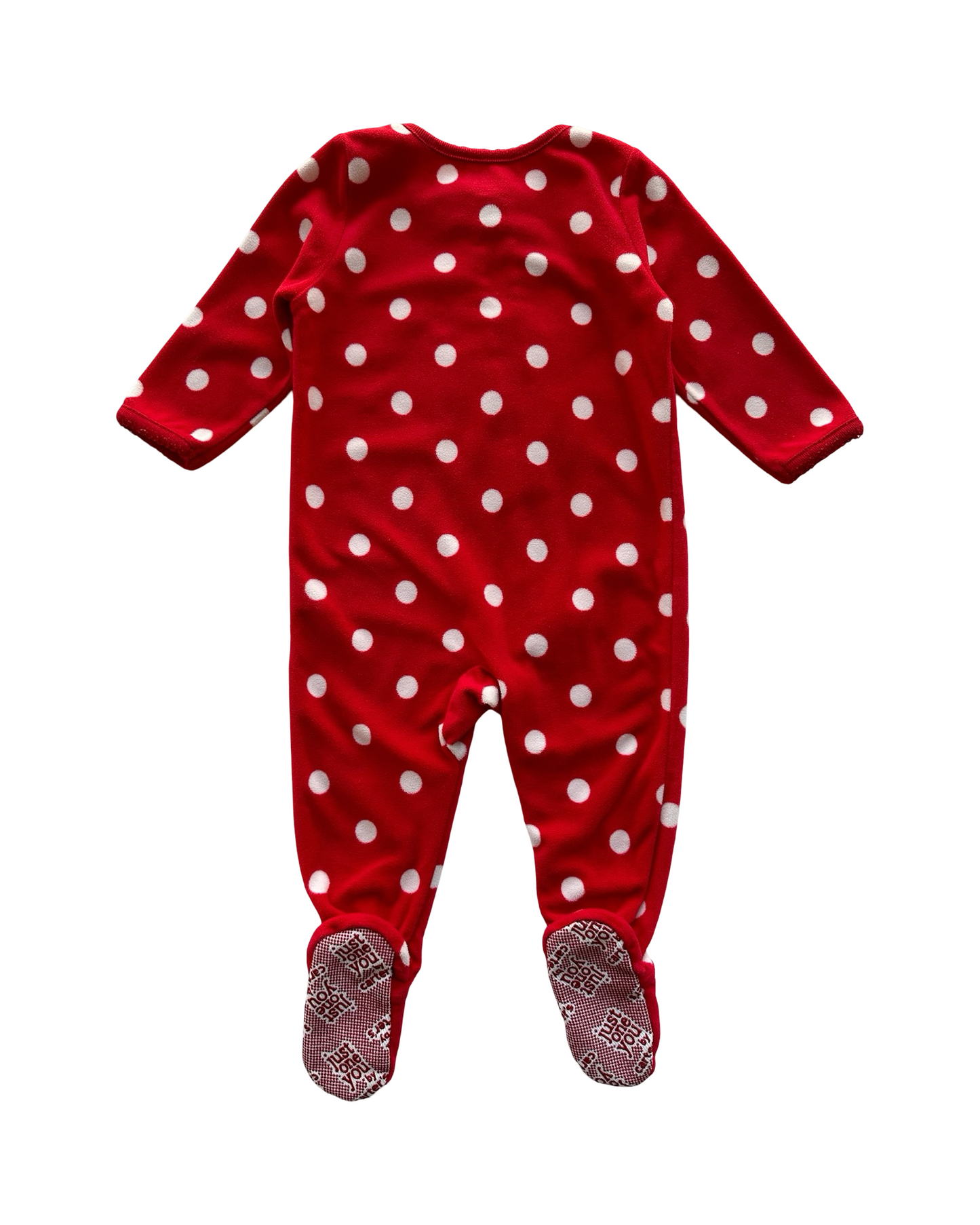 9M Baby Girls Carter’s Just One You Fleece Footed Pajama Christmas Santa🎅