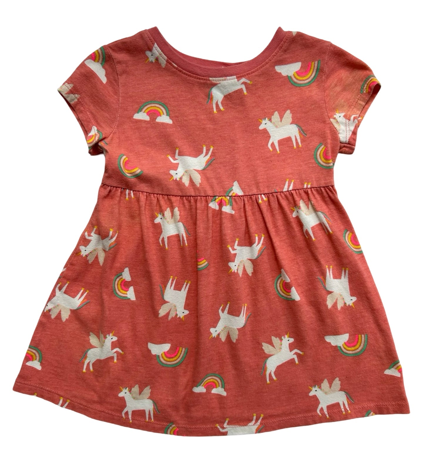 18M-24M Baby Girl Old Navy Unicorn 🦄 / Rainbow 🌈 Short Sleeve Dress.