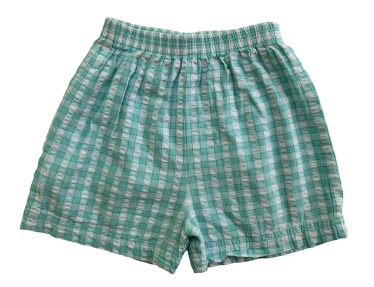 2T Toddler Boys Anavini Classic Mint Green Gingham Shorts