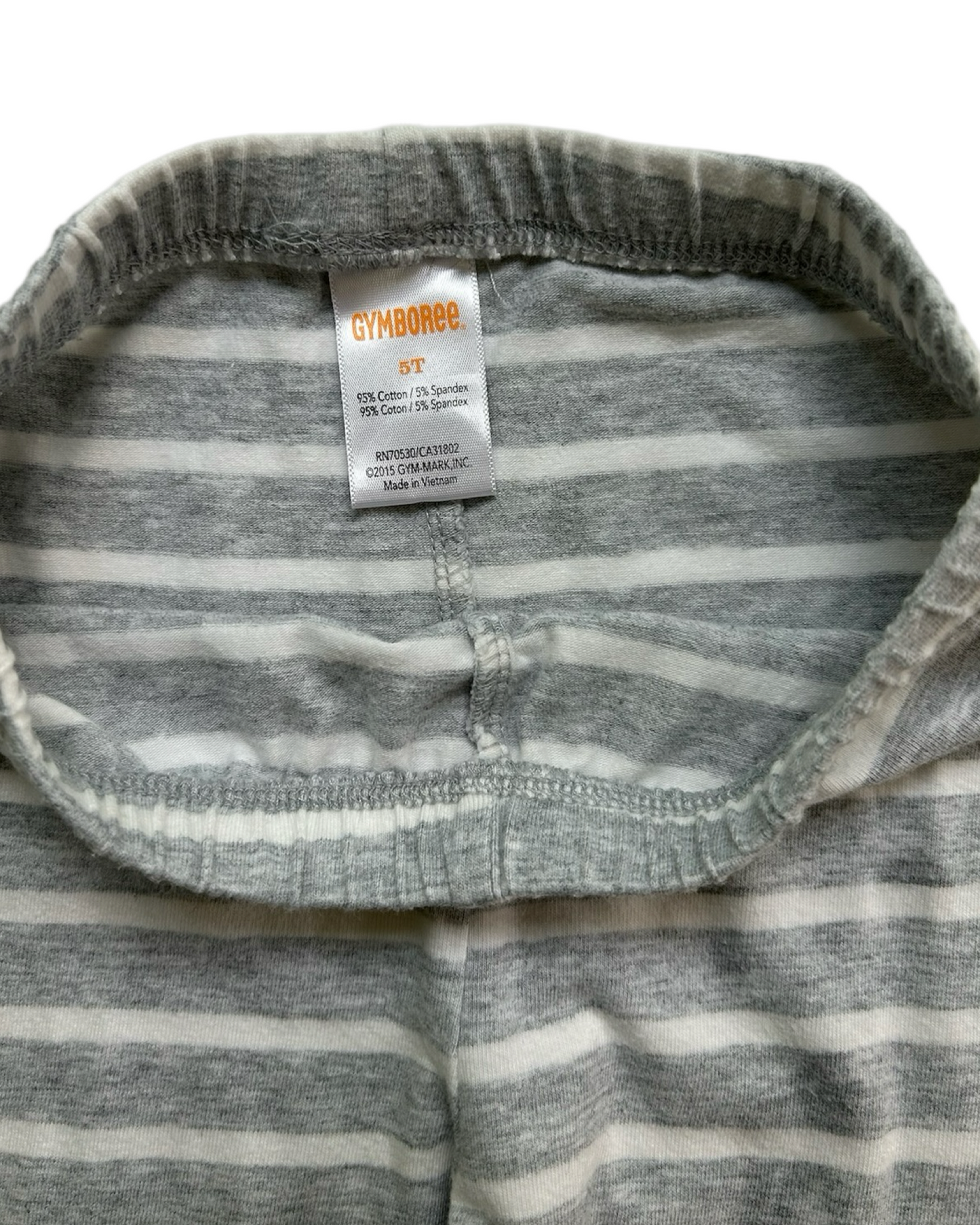 6x Girls Gray / White Striped Gymboree Leggings